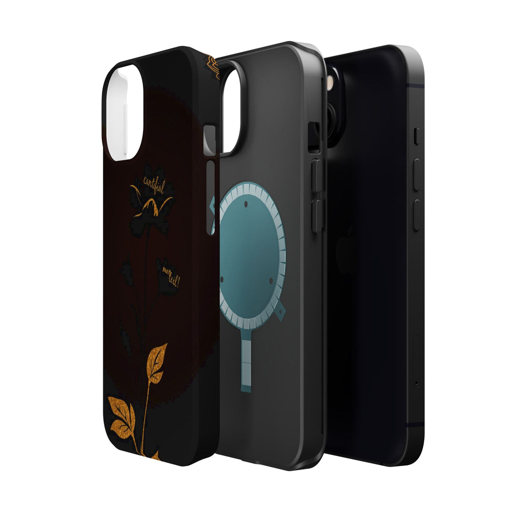 iPhone Earthy Floral Silhouette Design Slim Everyday Designer Case · iPhone Case