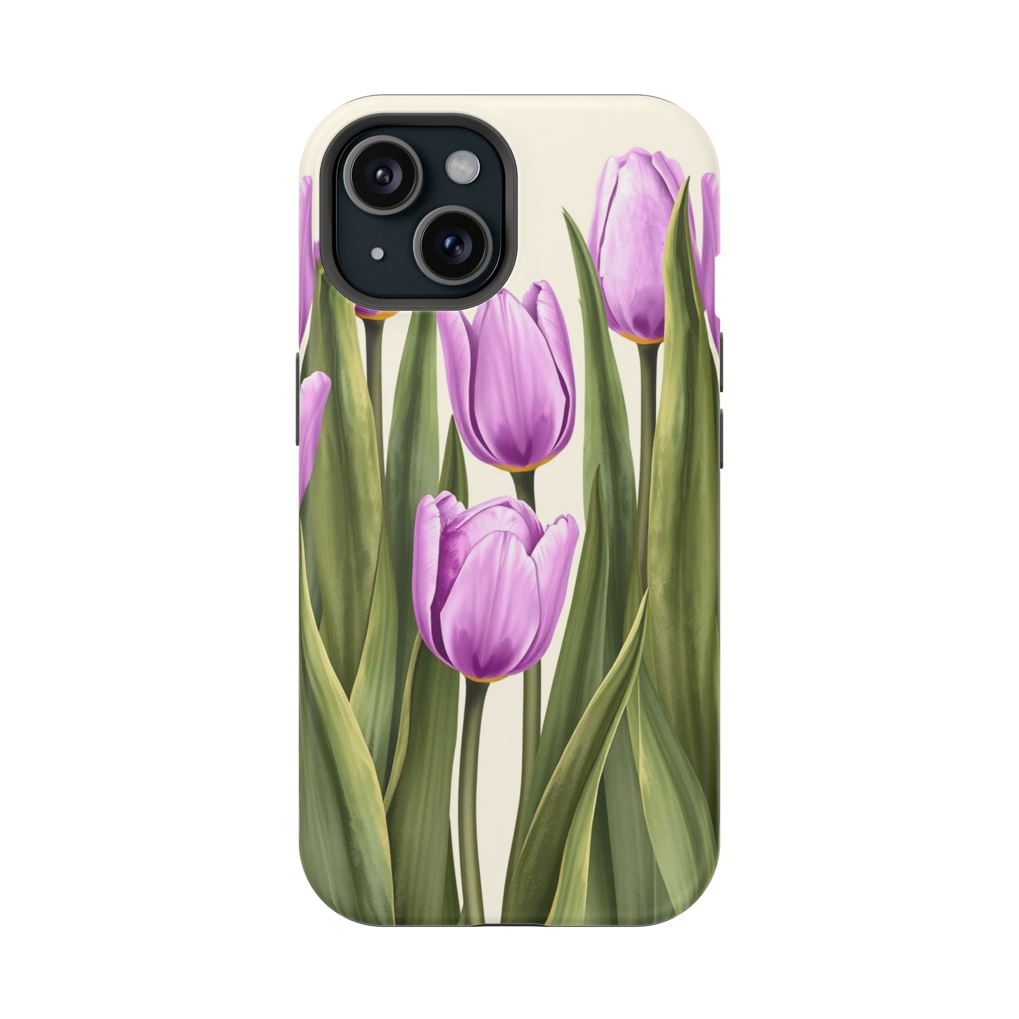 iPhone Tulip Row Electric Art 14 Bold Modern Everyday Snap Case · iPhone Case