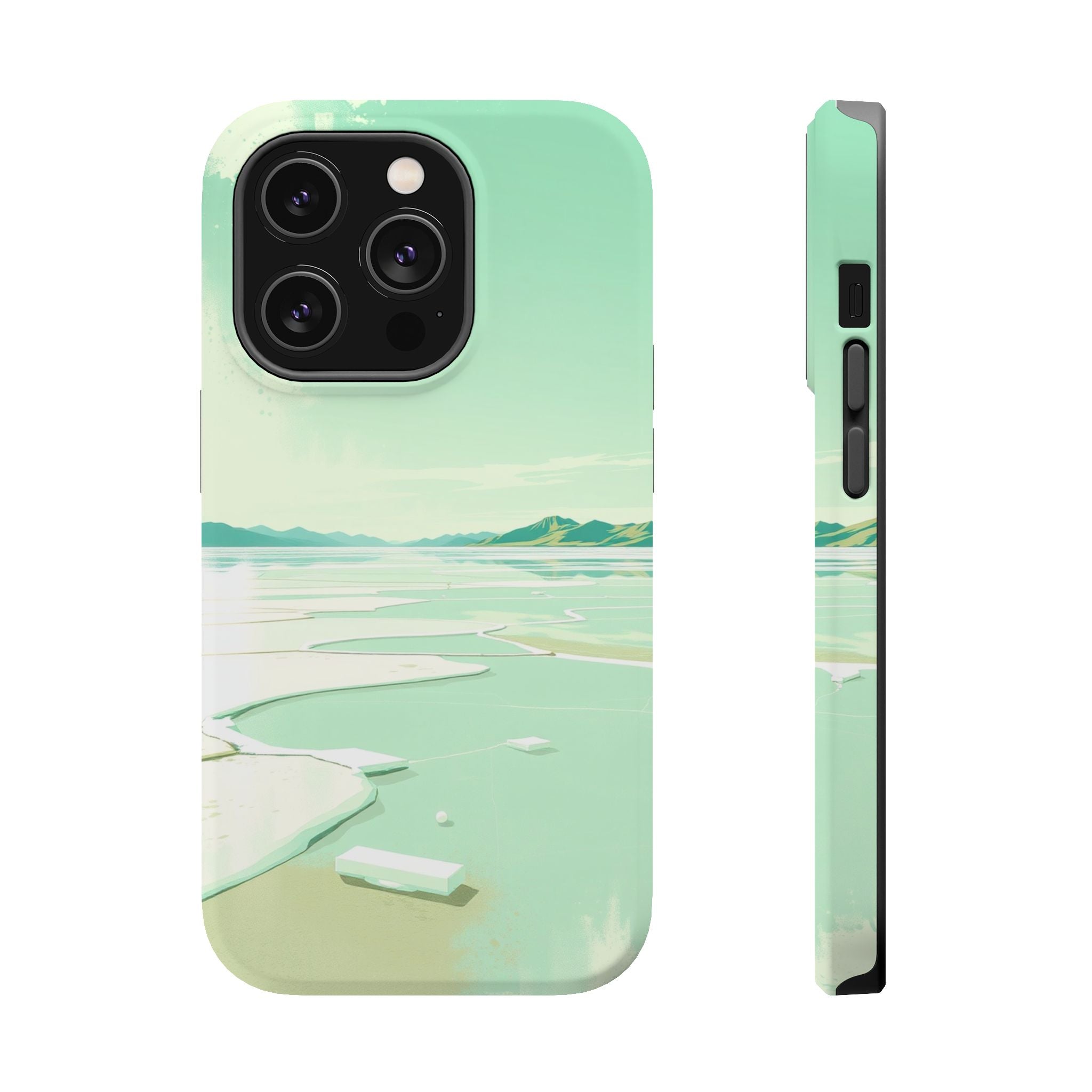 iPhone Vibrant Salt Flat Mirror Design Slim Everyday Designer Case · iPhone Case