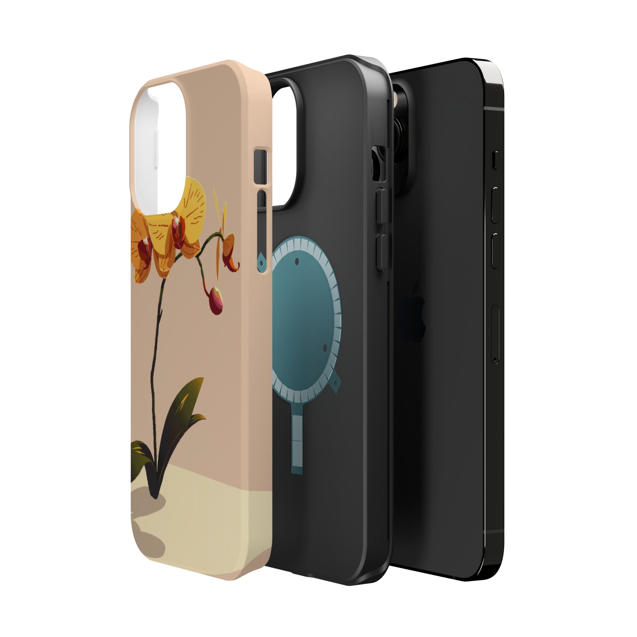 iPhone Orchid Study Pixel Art -Bit Bold Modern Everyday Snap Case · iPhone Case
