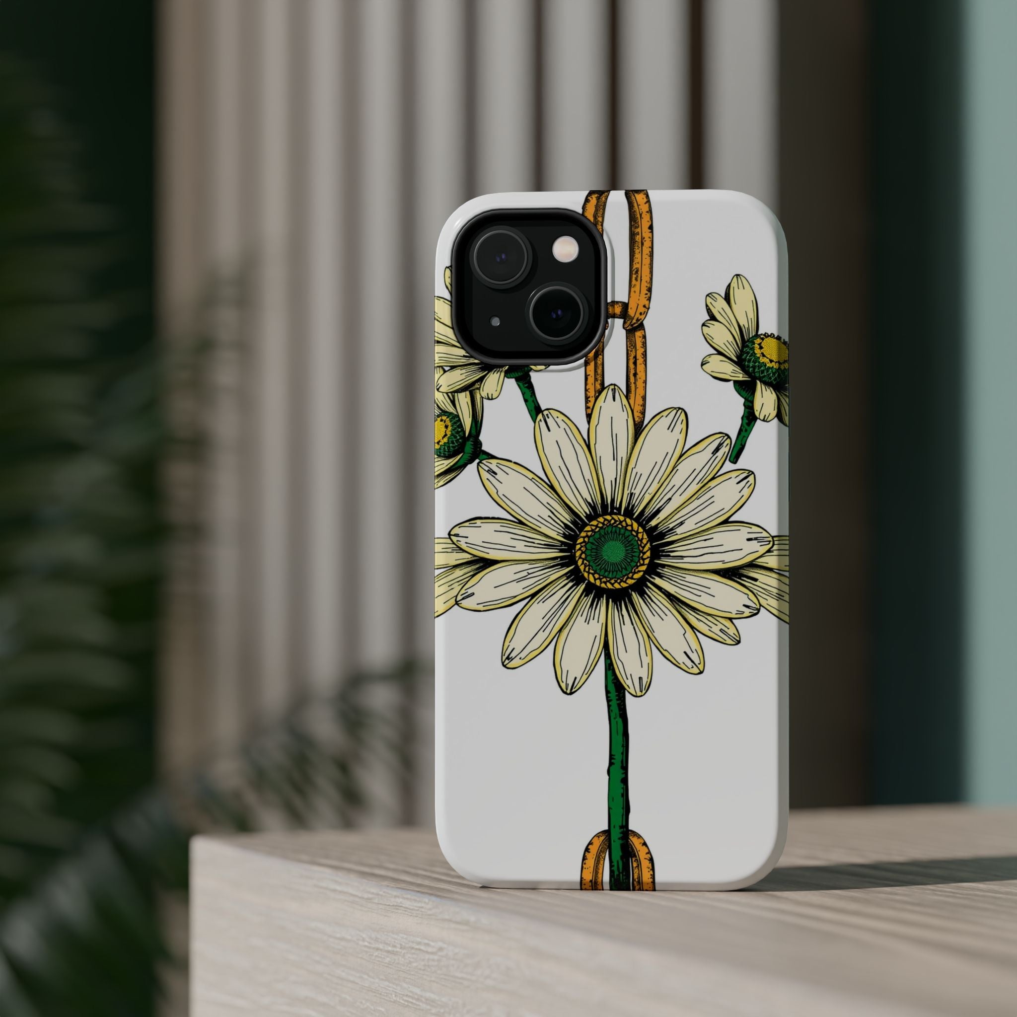 iPhone Daisy Chain Dark Gothic Ink Bold Modern Everyday Snap Case · iPhone Case
