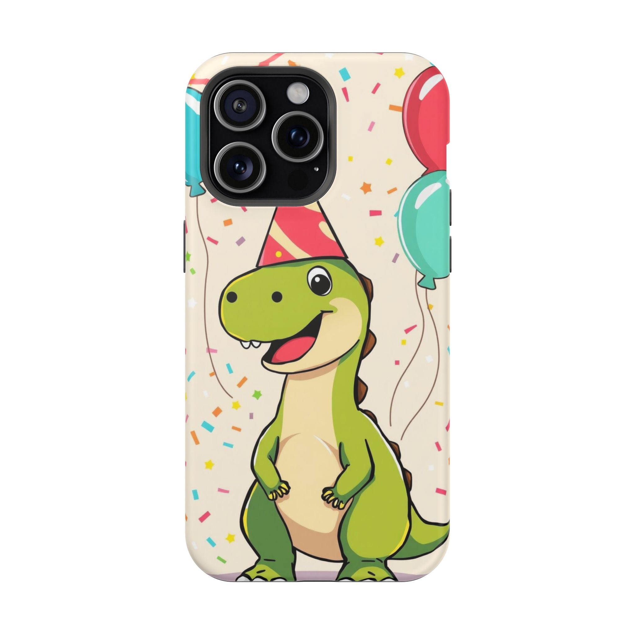 iPhone Dino with Party Hat Kids Fun Phone Case Gift Slim Snap Case · iPhone Case