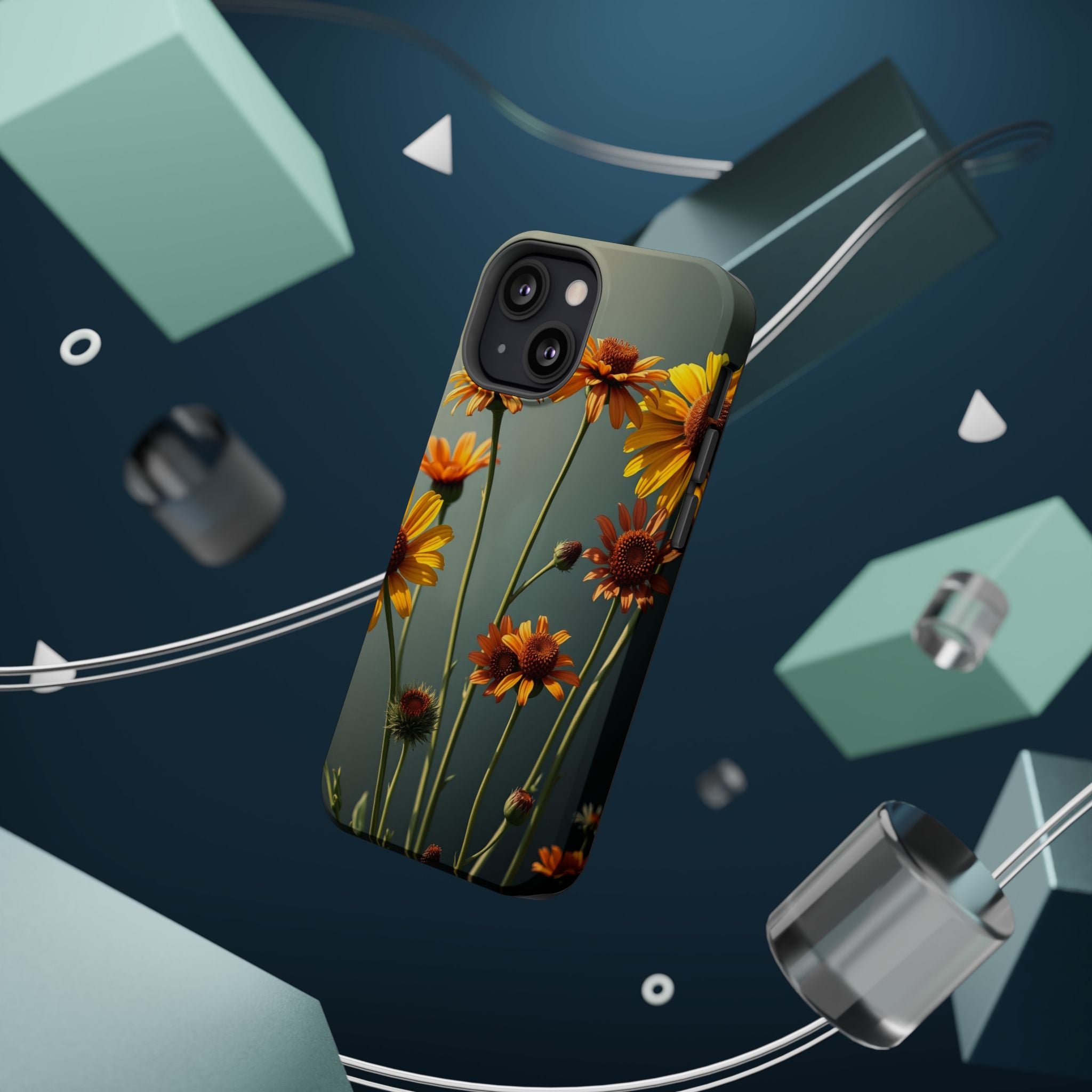 iPhone Mustard And Rust Wildflower Bunch Slim Everyday iPhone Designer · iPhone