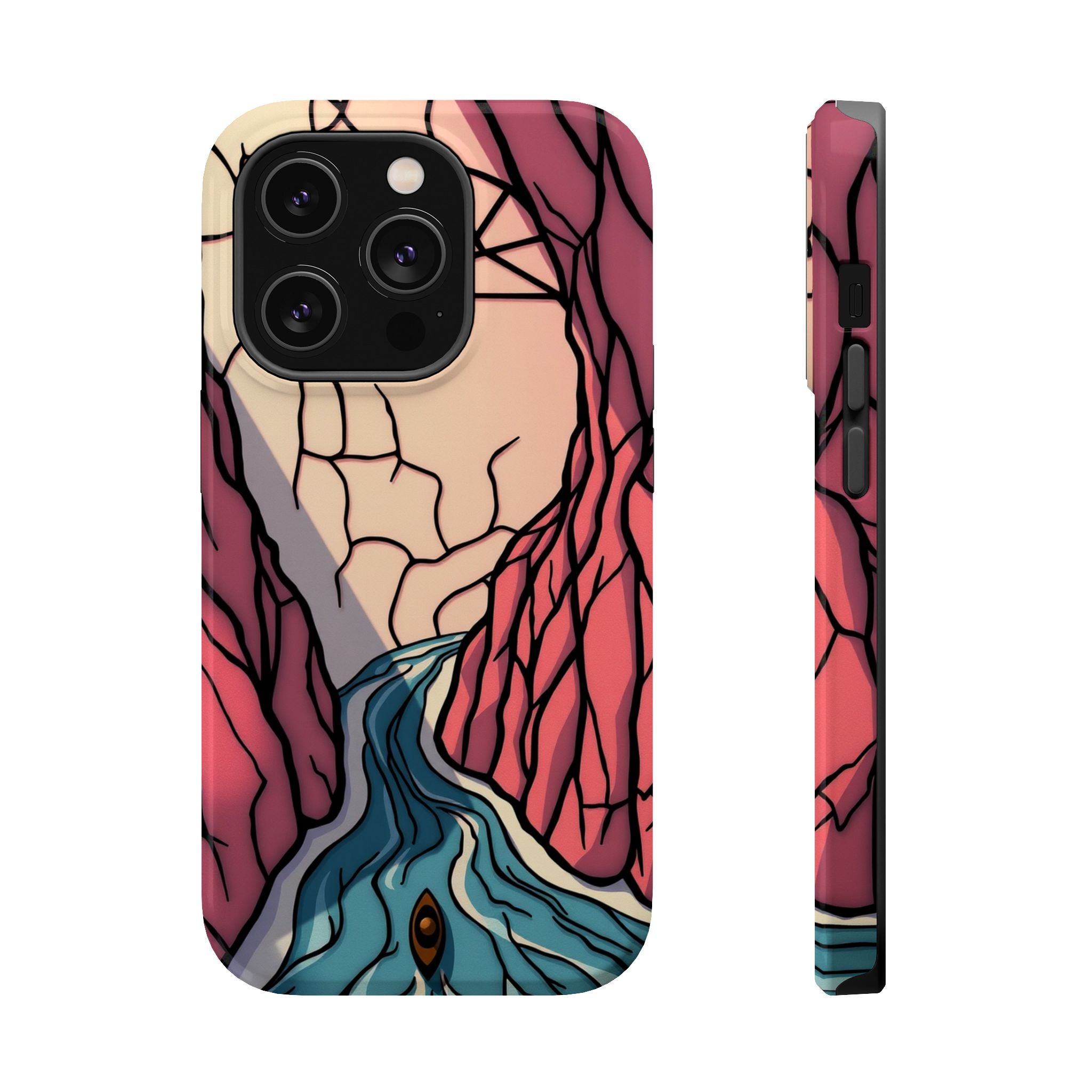 iPhone Rose Pink And Cream River Delta Aerial Slim iPhone Everyday · iPhone Case