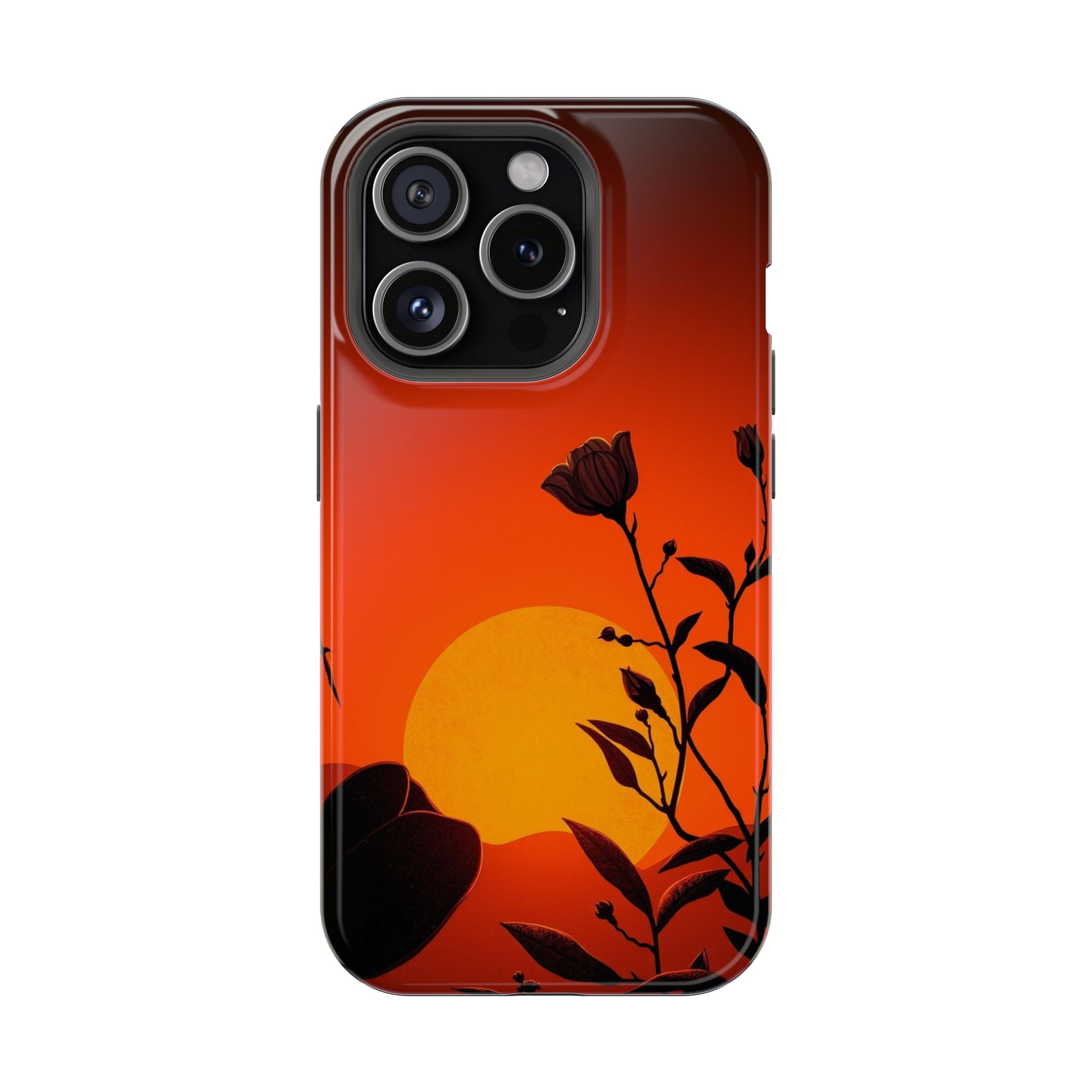 iPhone Bloom and Leaf Dark Gothic Ink Slim Everyday Designer Case · iPhone Case
