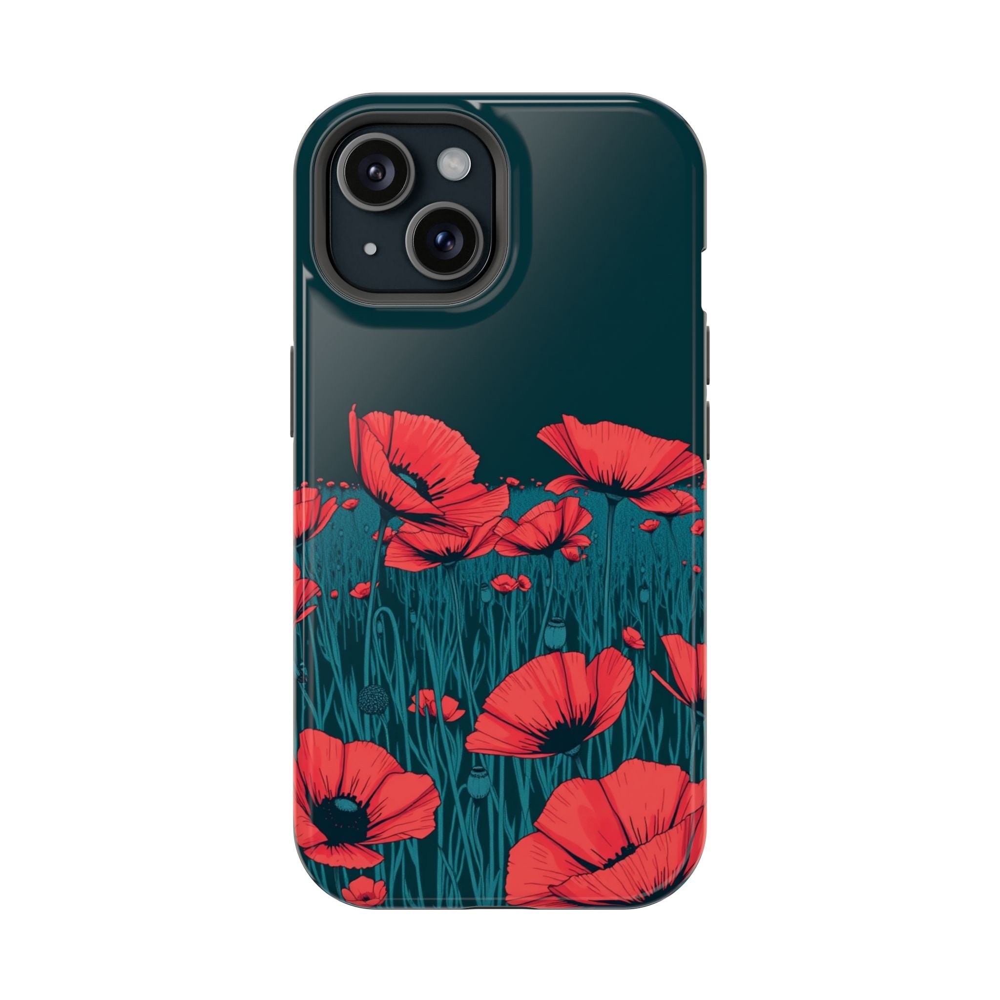 iPhone Poppy Field Dark Gothic Ink Clean Minimal Snap Cas Slim Snap Case · iPhon