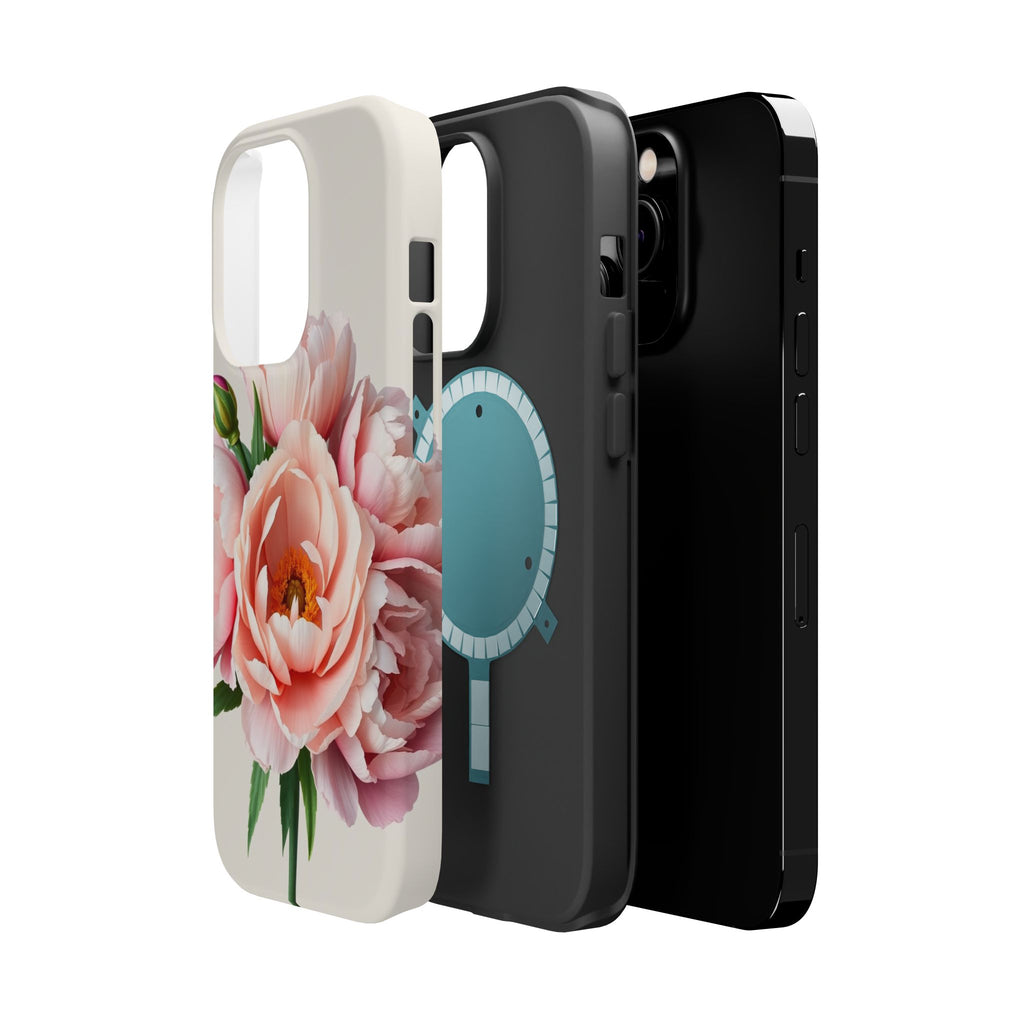 iPhone Serene Peony Bouquet Design Bold Modern Everyday Snap Case · iPhone Case