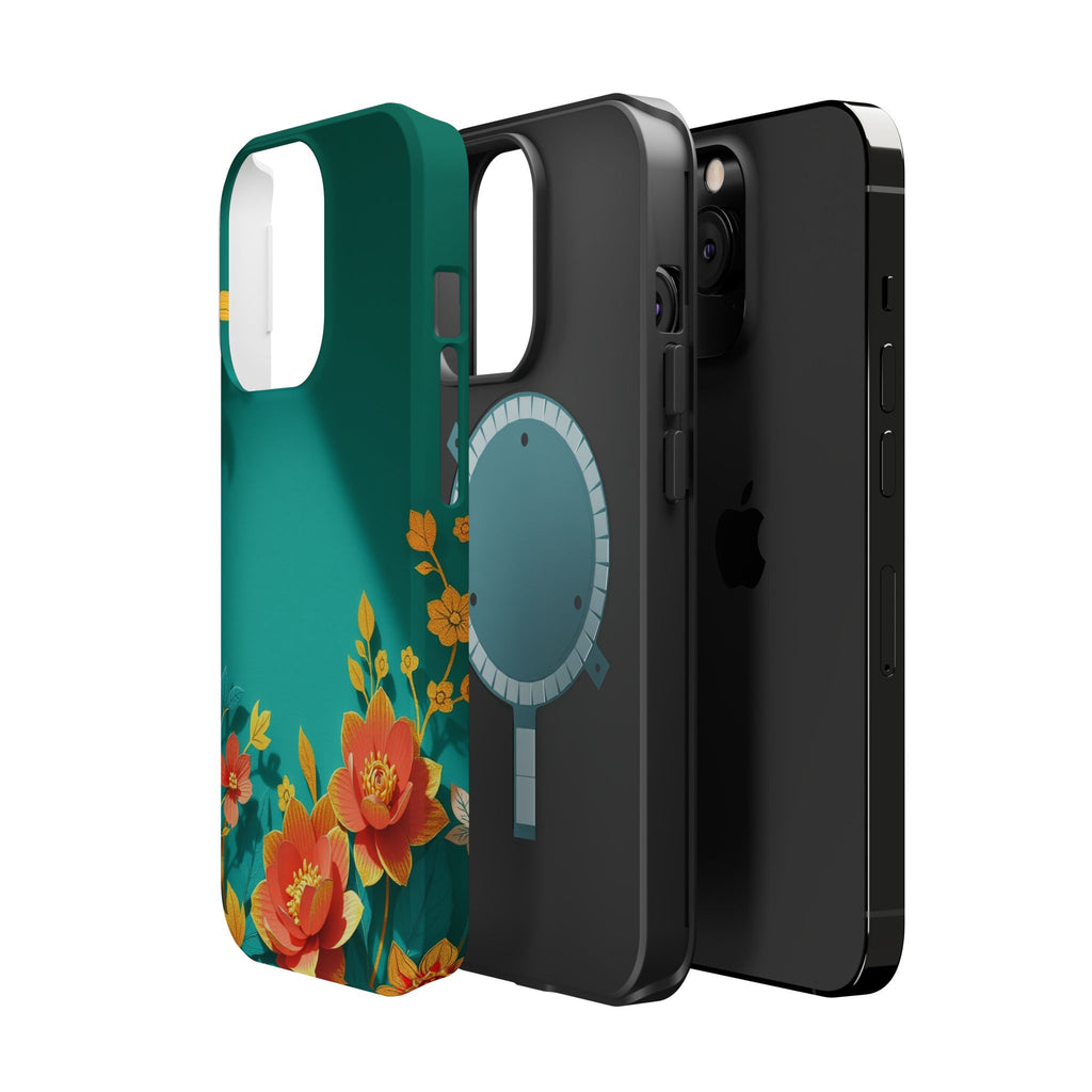 iPhone Floral Gold Foil Paper Cut Art Slim Everyday Designer Case · iPhone Case