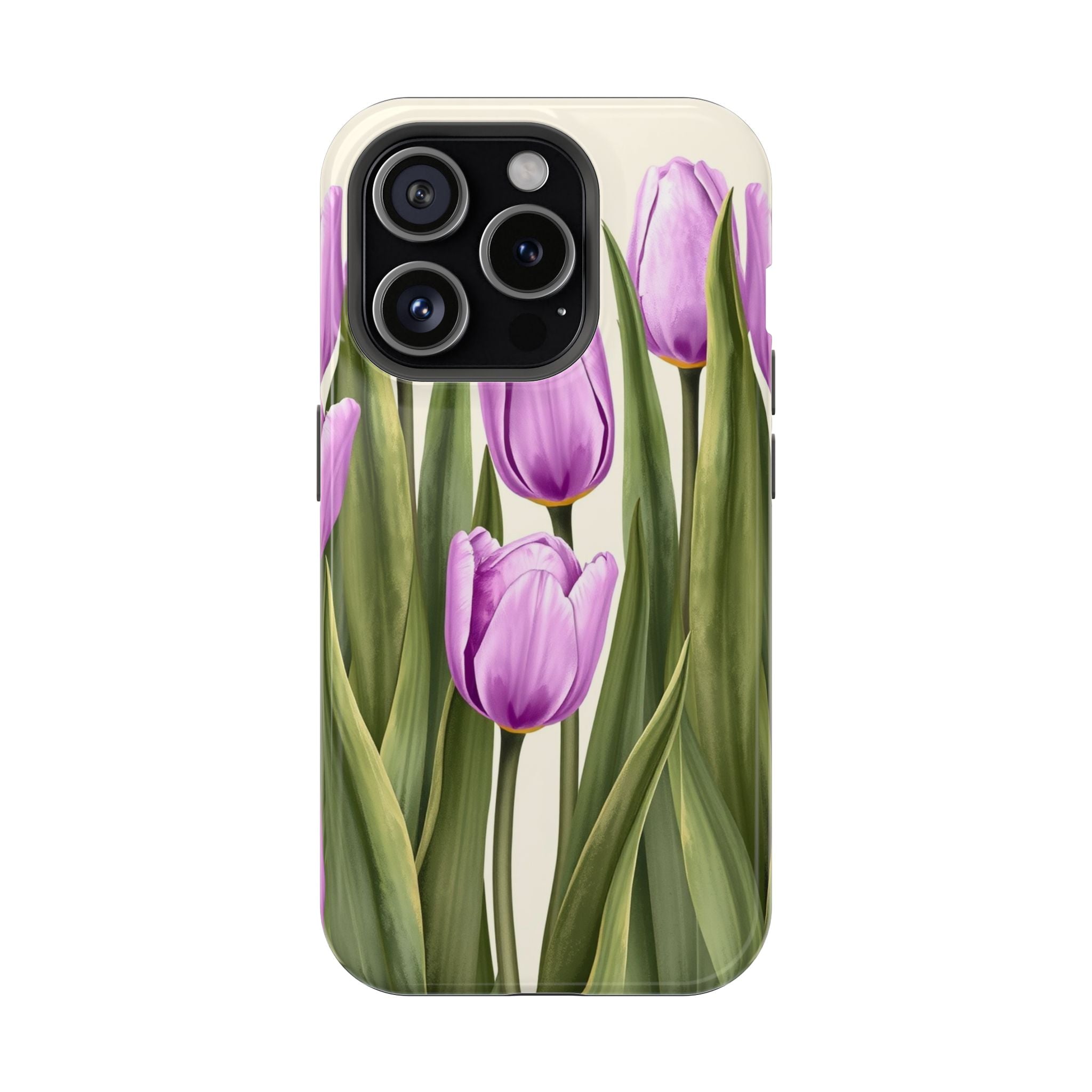 iPhone Tulip Row Electric Art 14 Bold Modern Everyday Snap Case · iPhone Case