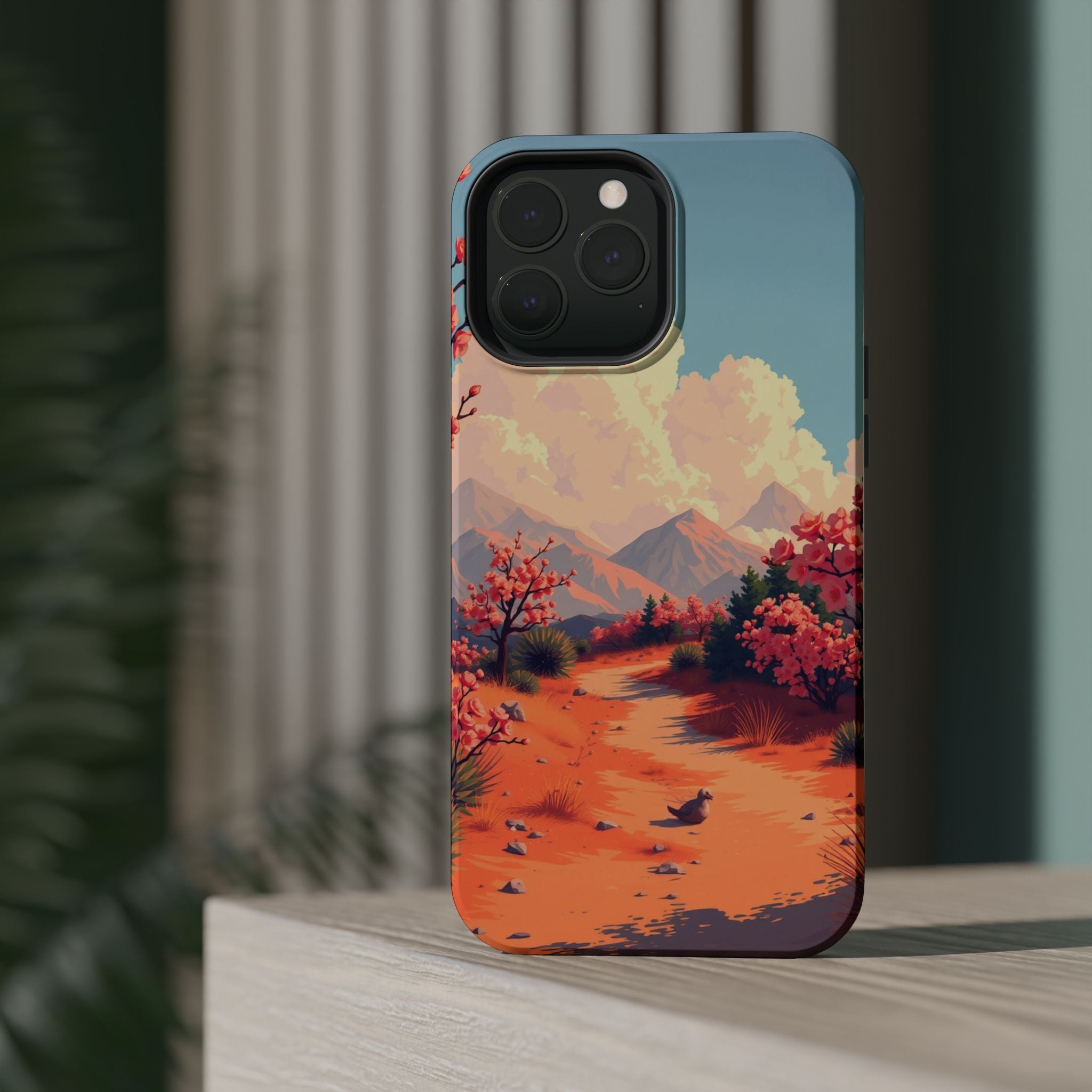 iPhone Burnt Orange And Sand Blossom Trail Slim iPhone Everyday · iPhone Case