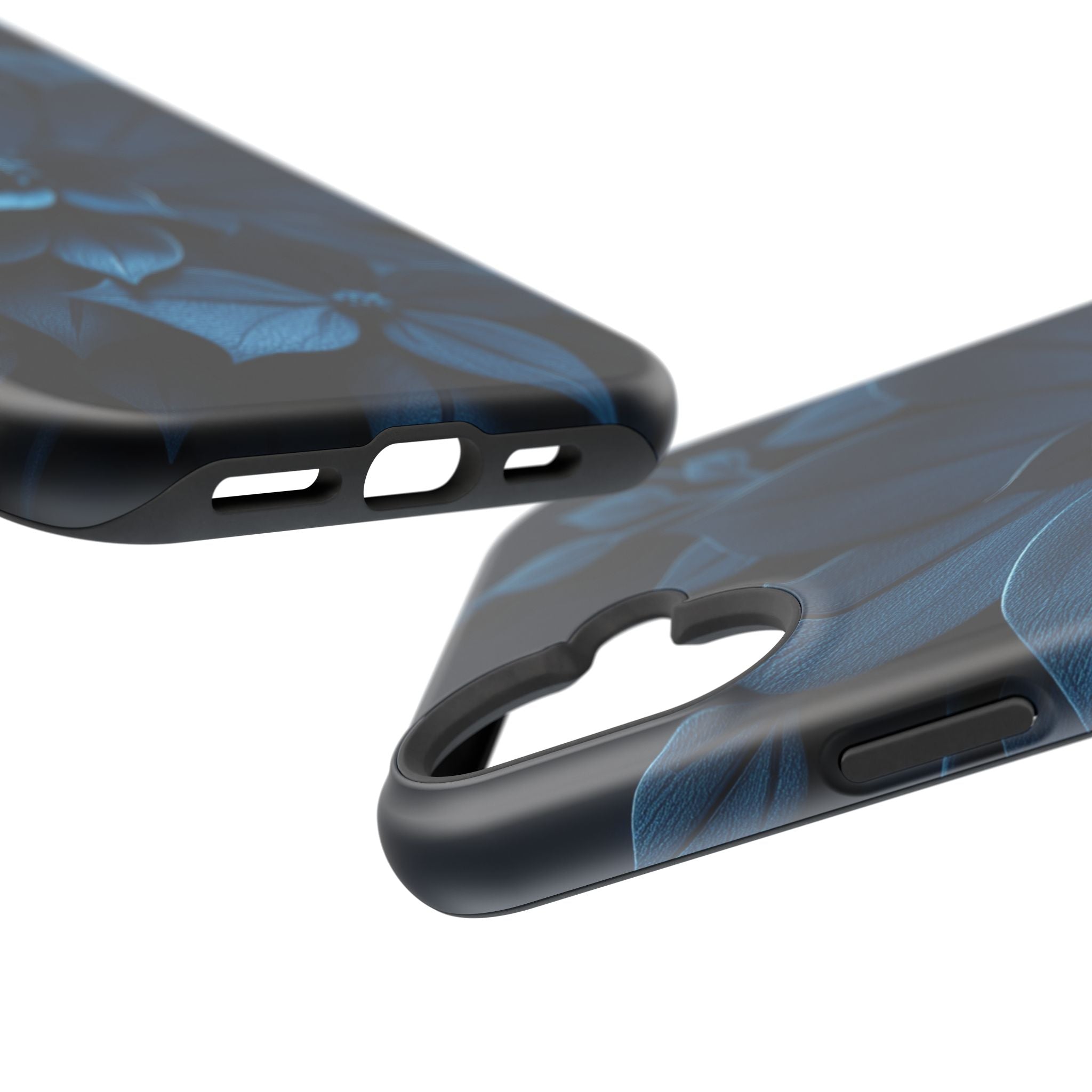 iPhone Midnight Blue And Silver Floral Dark Academia iPhone Slim · iPhone Case