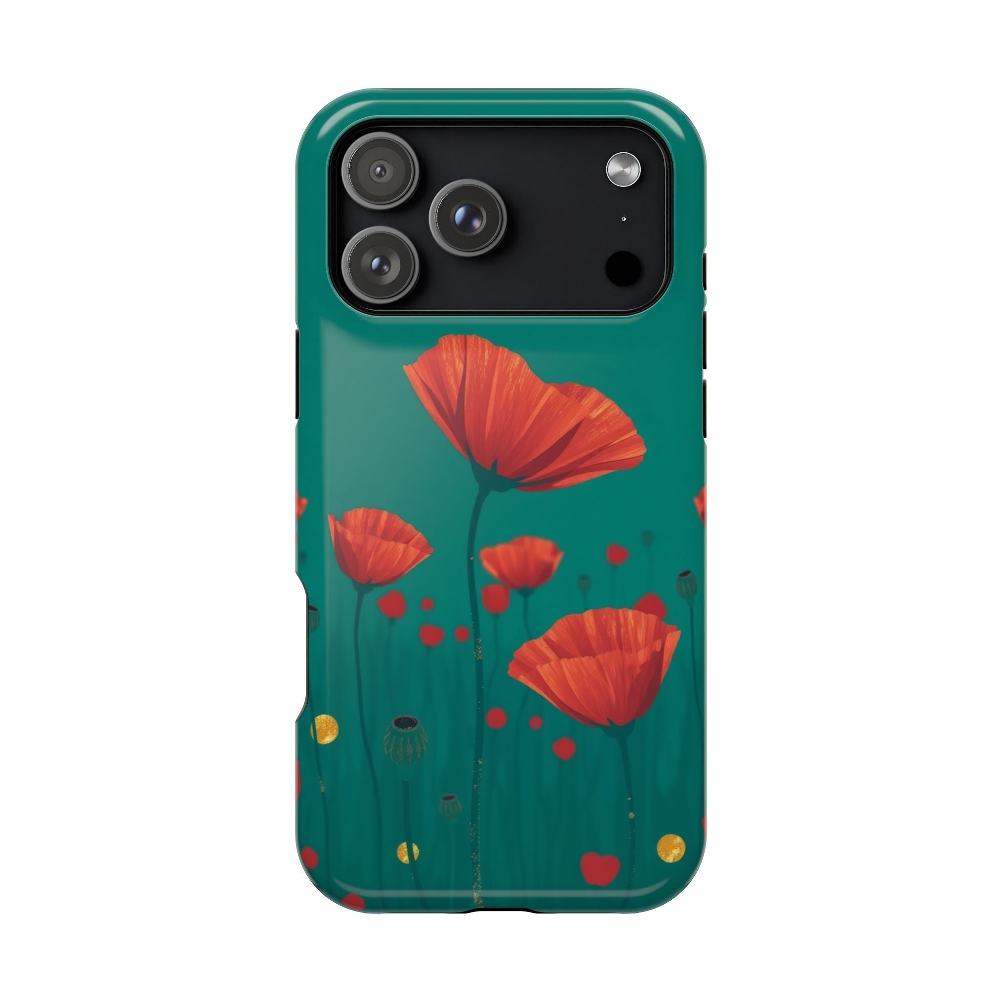 iPhone Earthy Poppy Field Design Bold Modern Everyday Snap Case · iPhone Case