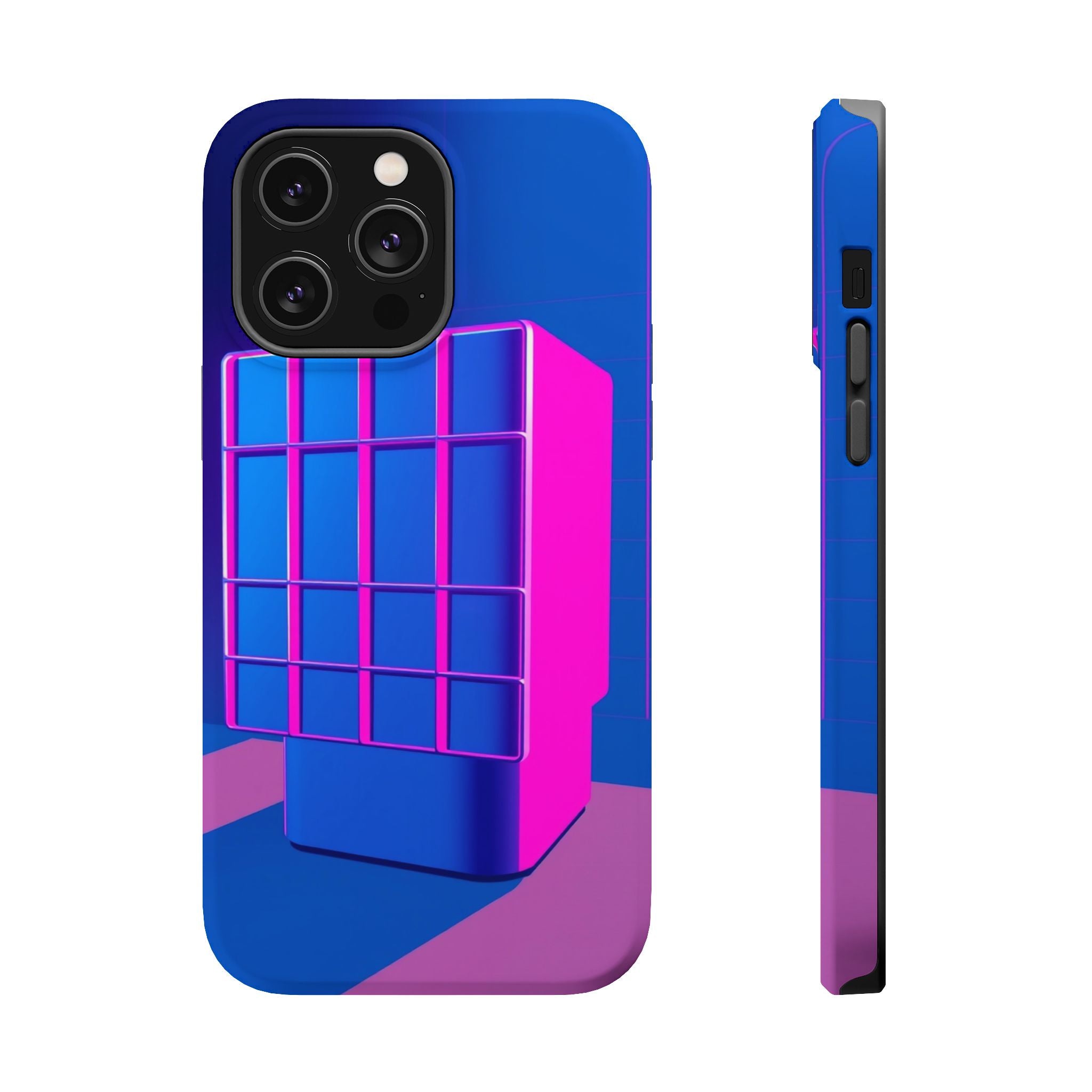 iPhone Earthy 80s Grid Synthwave Design Slim Everyday Designer Case · iPhone Cas
