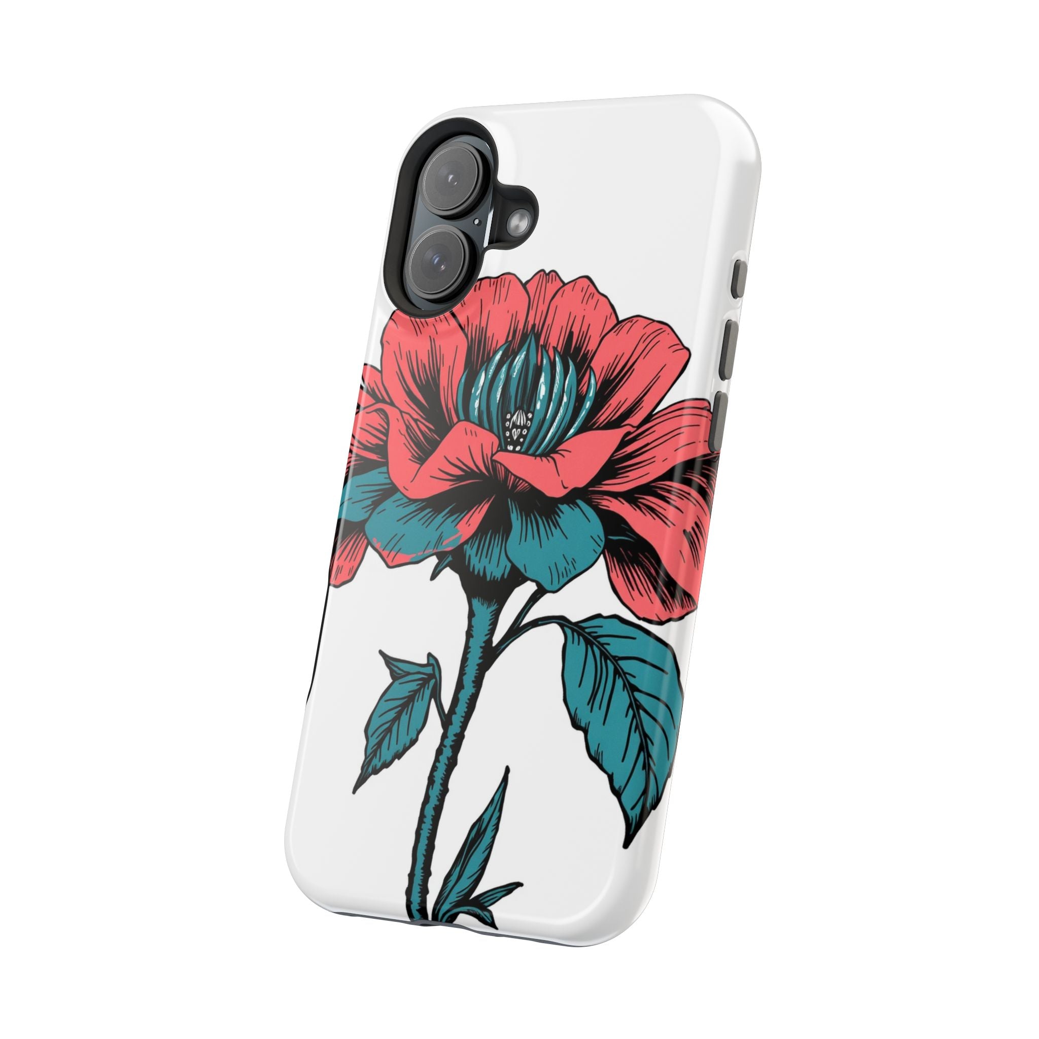 iPhone Garden Party Bloom Dark Gothic Ink Slim Snap Case · iPhone Case