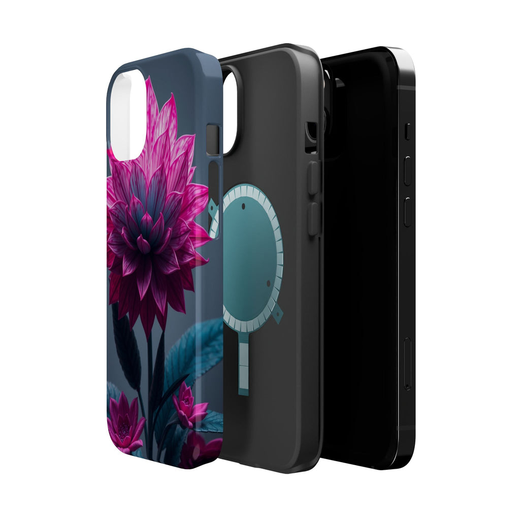 iPhone Cyan And Magenta Floral Dark Academia Slim iPhone Everyday · iPhone Case