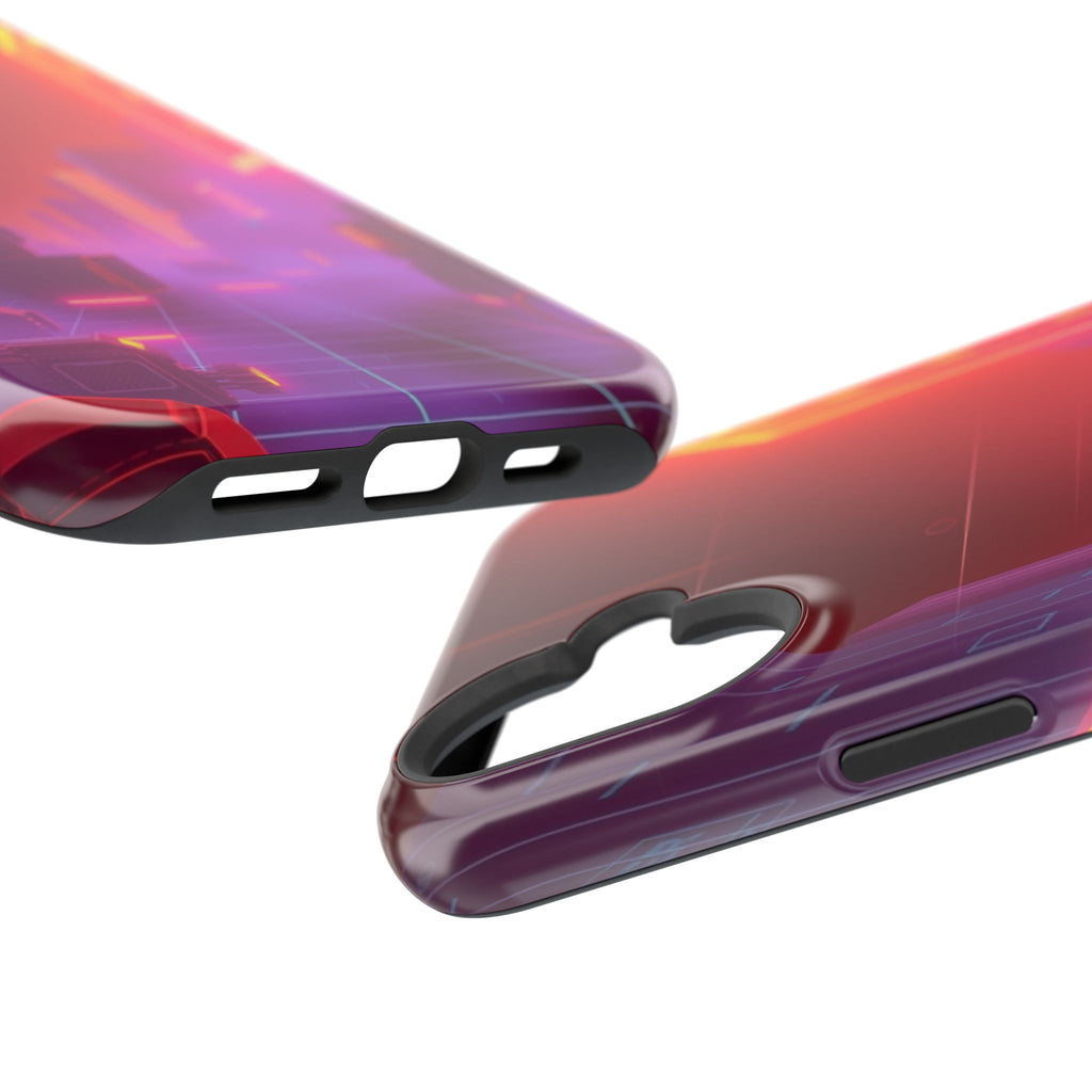 iPhone Dreamy 80s Grid Synthwave Design Slim Everyday Designer Case · iPhone Cas
