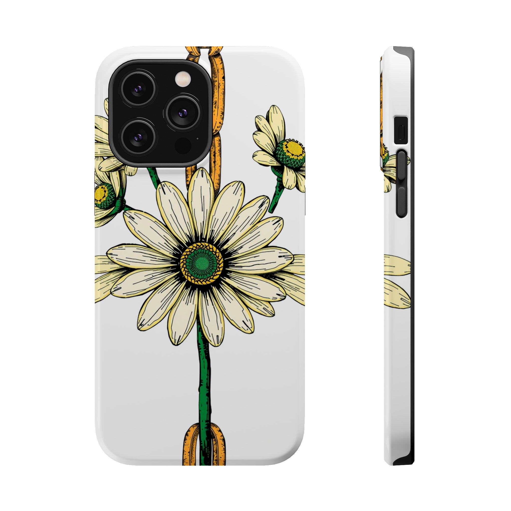 iPhone Daisy Chain Dark Gothic Ink Bold Modern Everyday Snap Case · iPhone Case