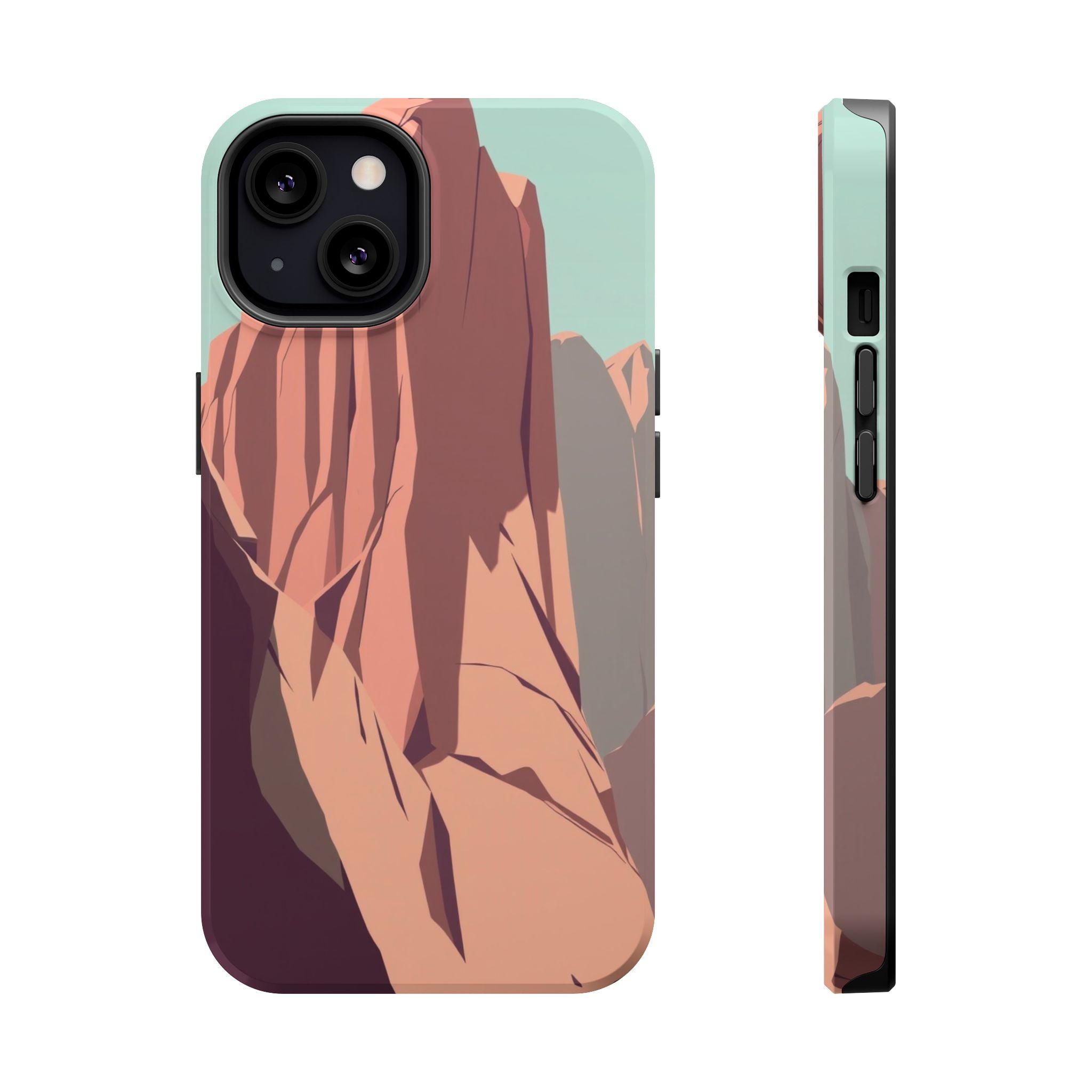 iPhone Rose Pink And Cream Canyon Wall Slim Everyday Designer Case · iPhone Case