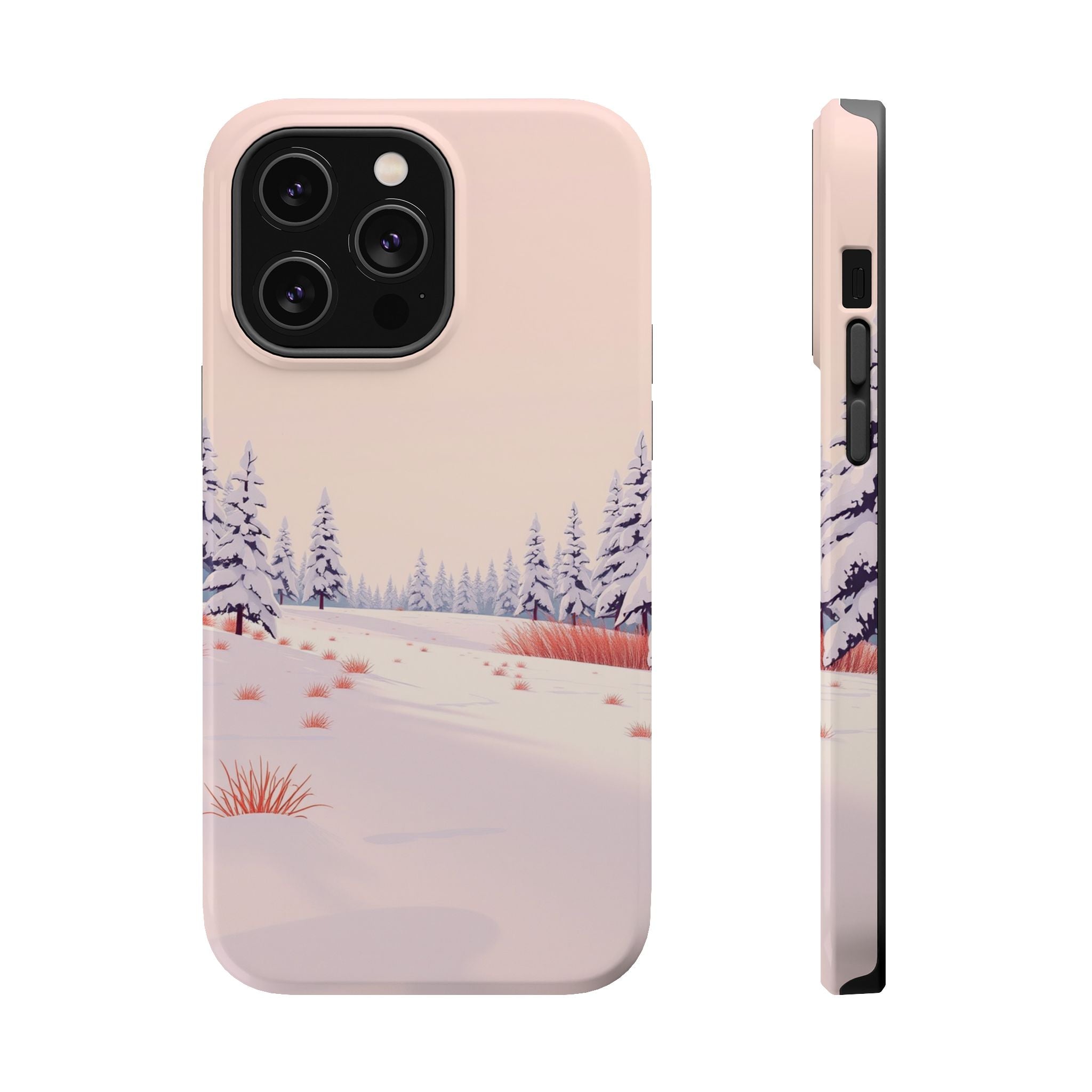 iPhone Snow Field Vintage Retro Poster Slim Everyday Designer Case · iPhone Case