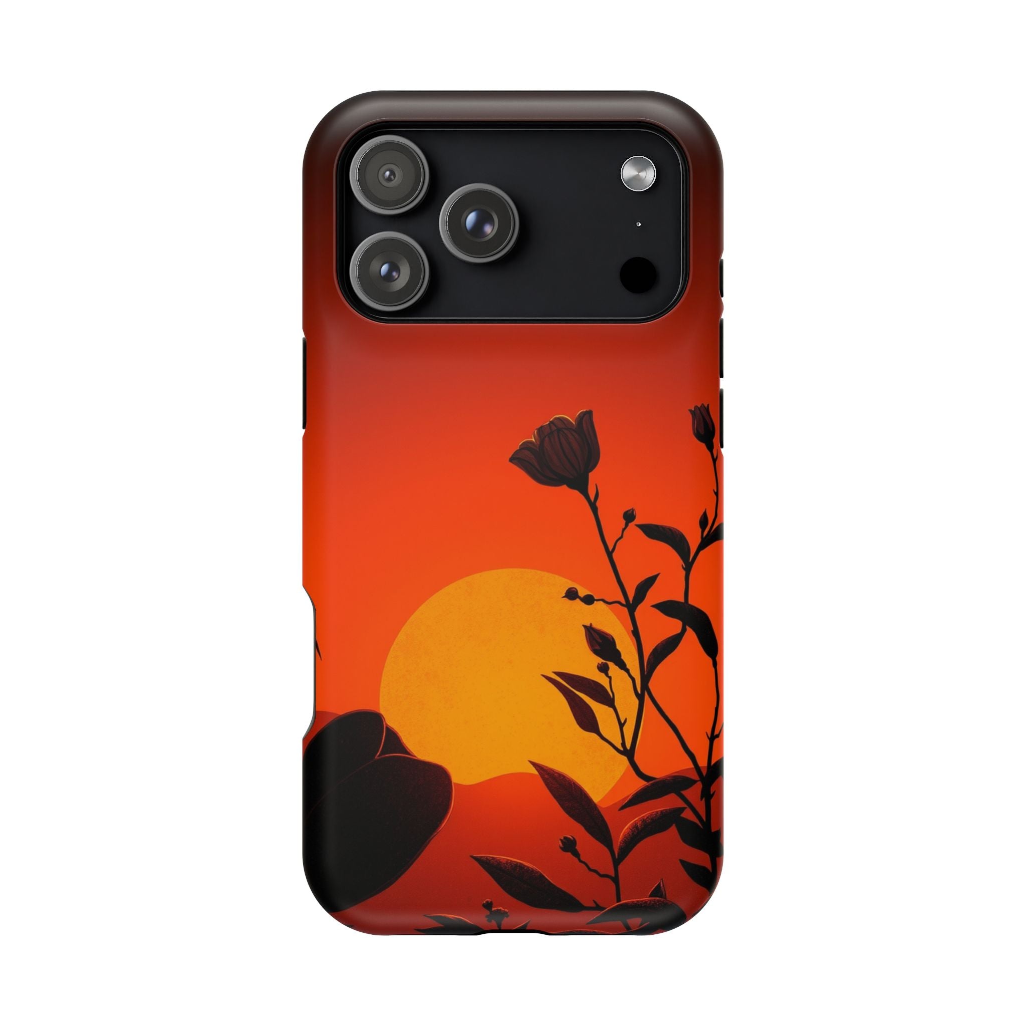 iPhone Bloom and Leaf Dark Gothic Ink Slim Everyday Designer Case · iPhone Case