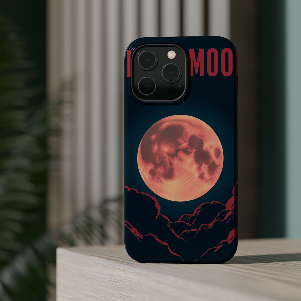 iPhone Blood Moon Rise Vintage Retro Poster Slim Everyday Designer Case · iPhone