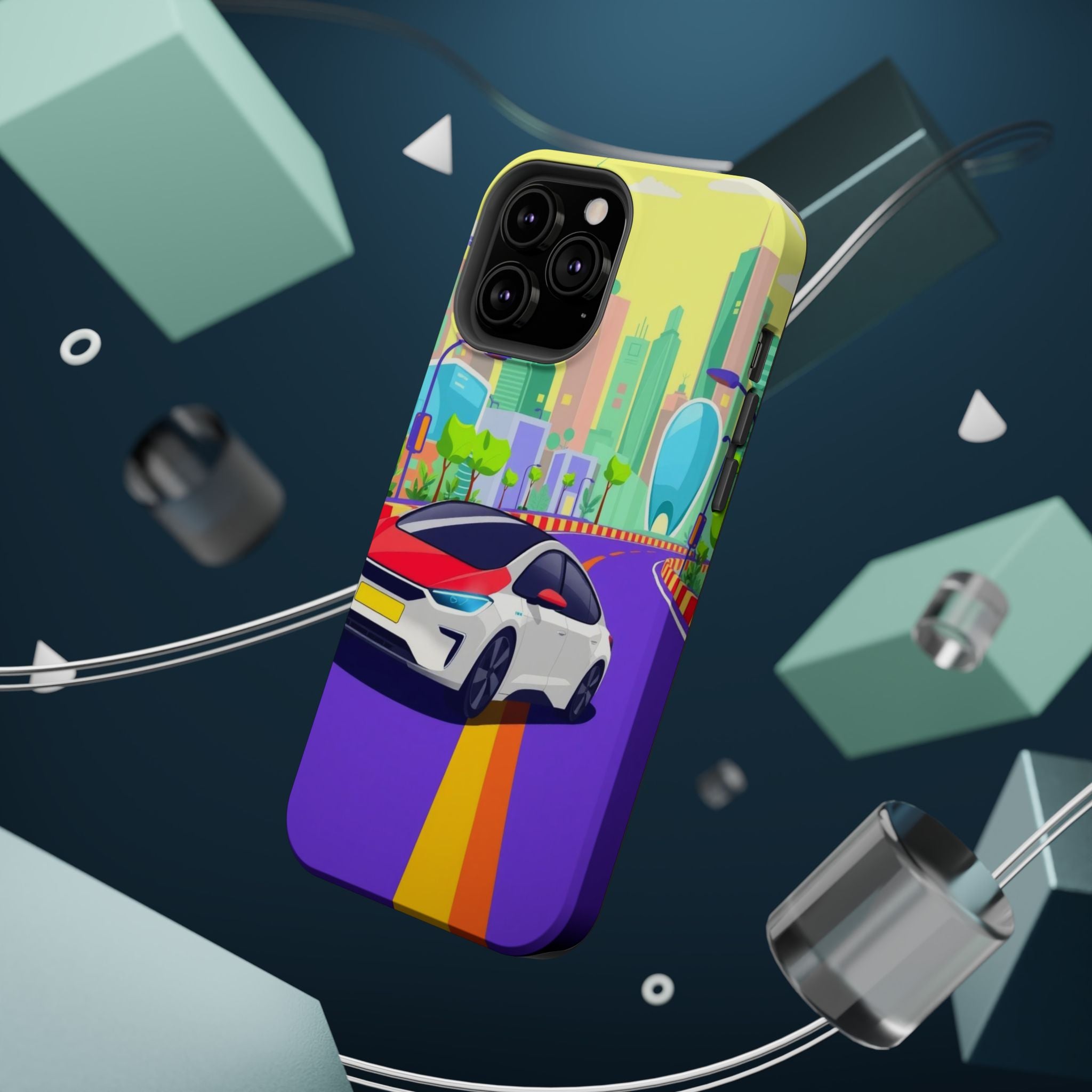 iPhone Electric Car Future Kids Fun Phone Case Gift Slim Snap Case · iPhone Case