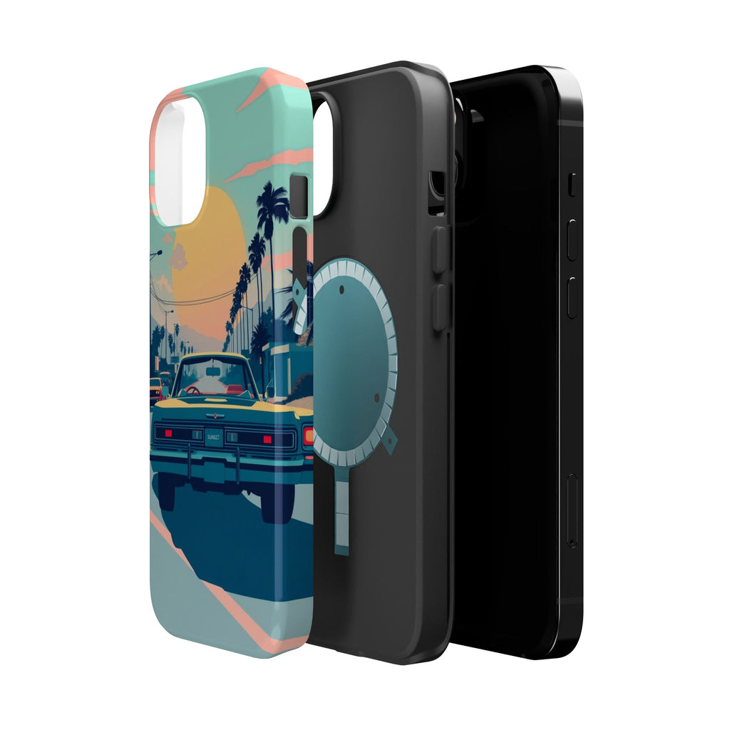 iPhone Sunset Drive 80s Pop Art Bold Slim Everyday Designer Case · iPhone Case