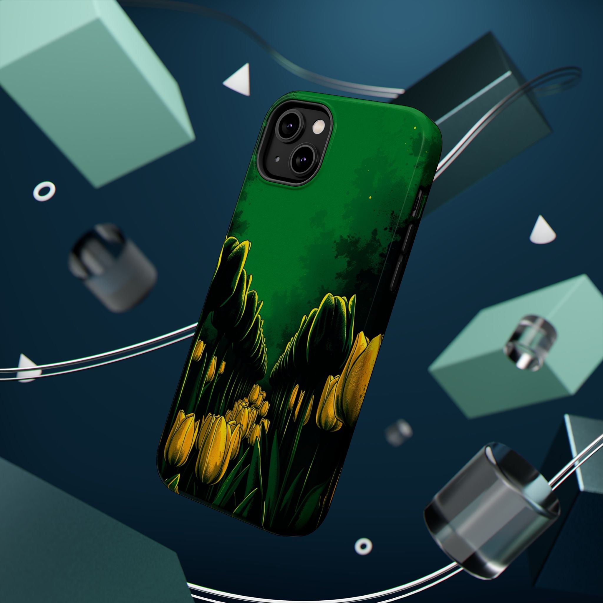 iPhone Tulip Row Emerald Green And Gold Slim Snap Case · iPhone Case