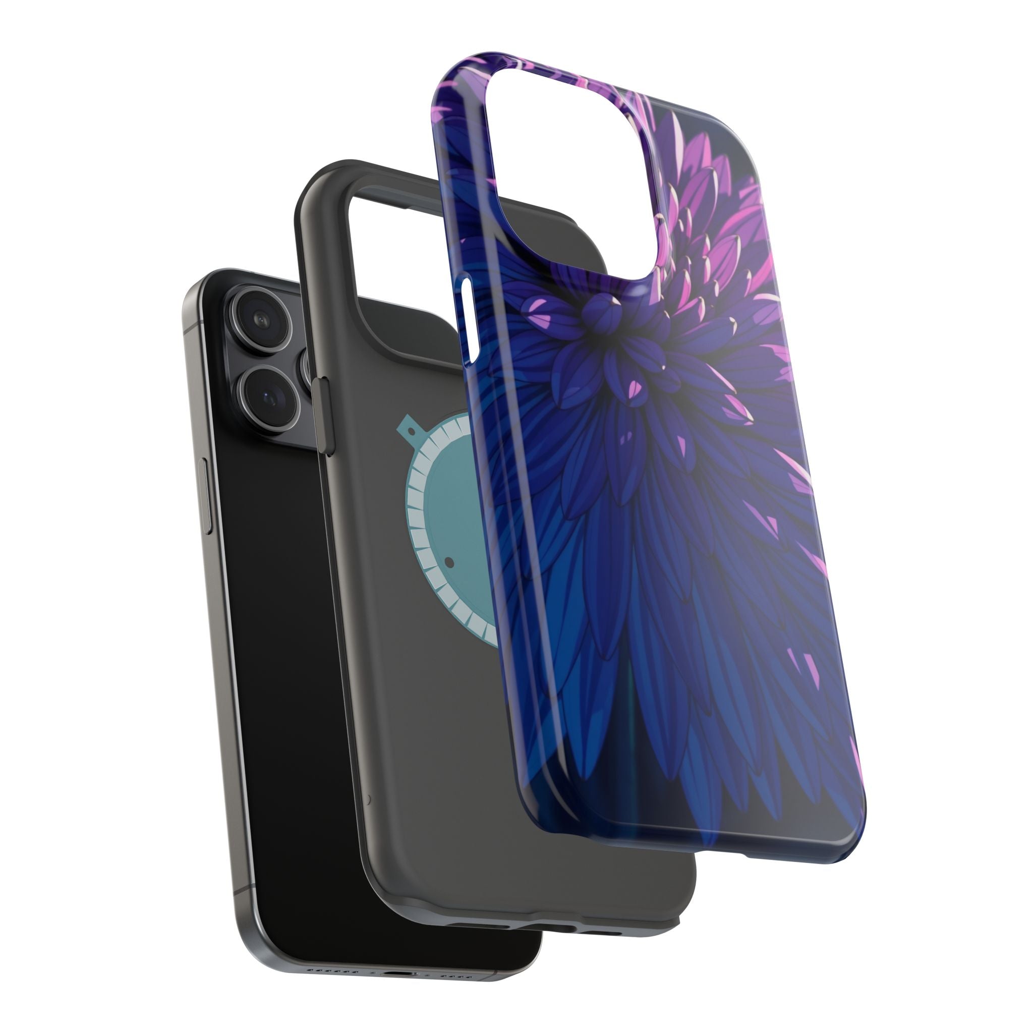 iPhone Indigo And Violet Chrysanthemum Classic Soft iPhone Finish · iPhone Case