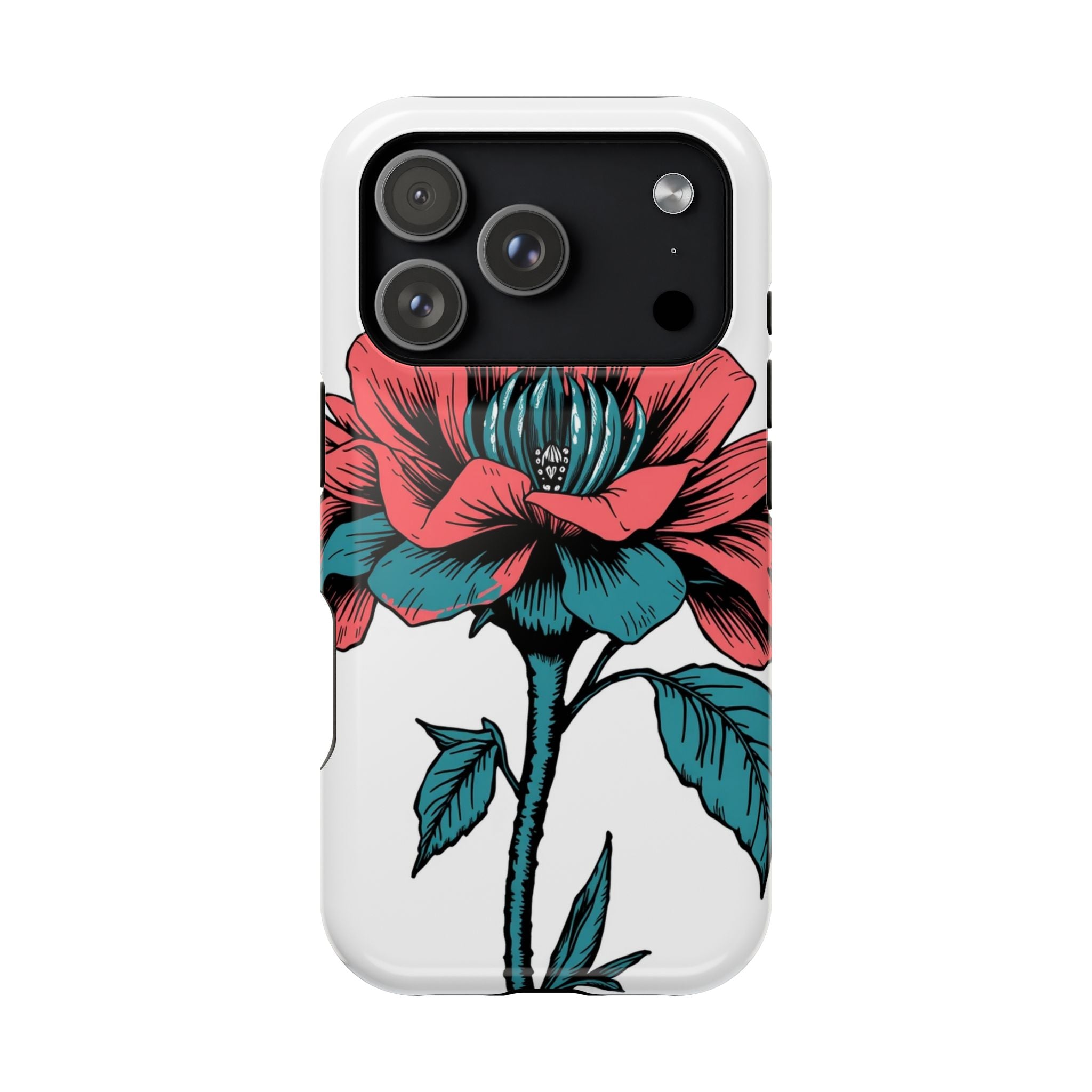 iPhone Garden Party Bloom Dark Gothic Ink Slim Snap Case · iPhone Case