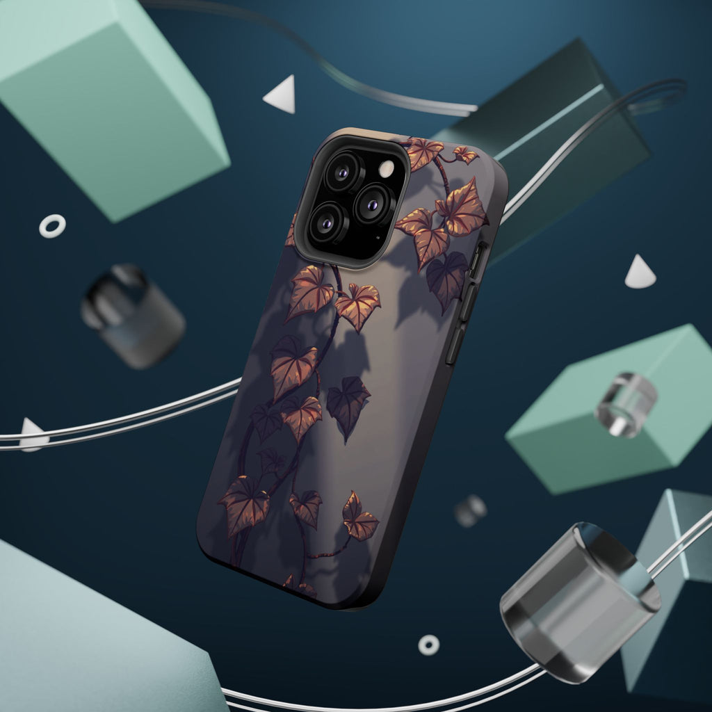 iPhone Charcoal And Copper Art Nouveau Vine Soft iPhone 13 Finish · iPhone Case