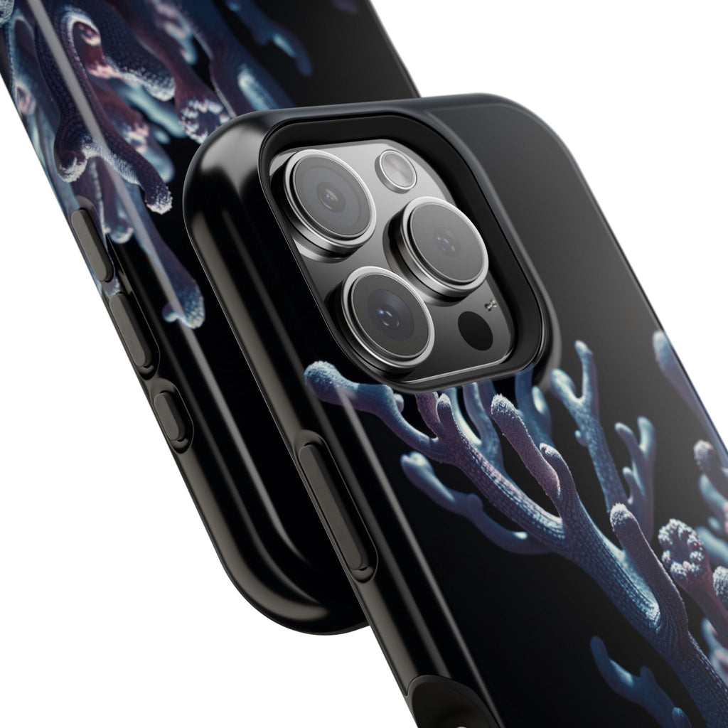 iPhone Midnight Blue And Silver Coral Reef Life Soft iPhone Finish · iPhone Case