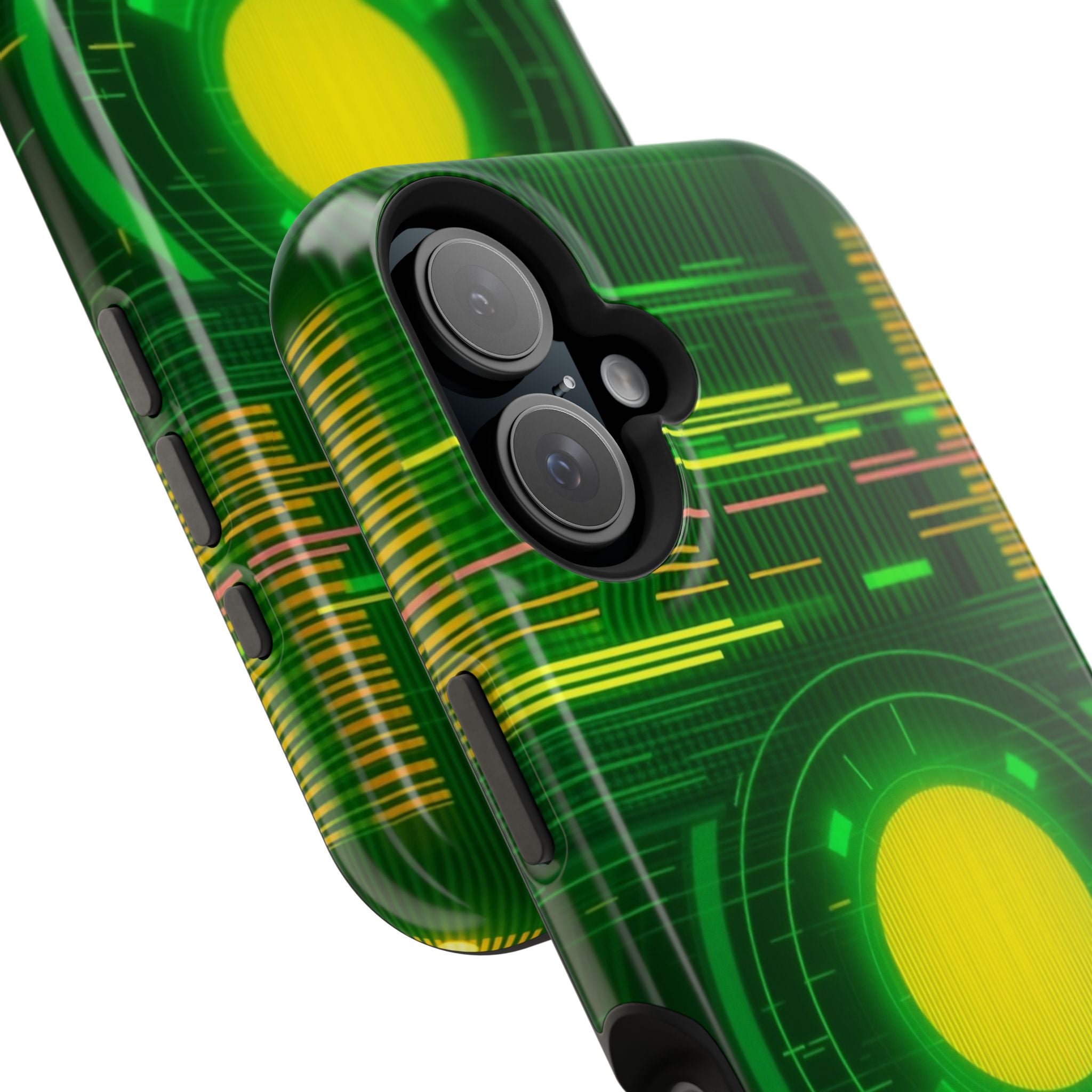 iPhone Emerald Green And Gold VHS Static Slim Everyday Designer Case · iPhone Ca