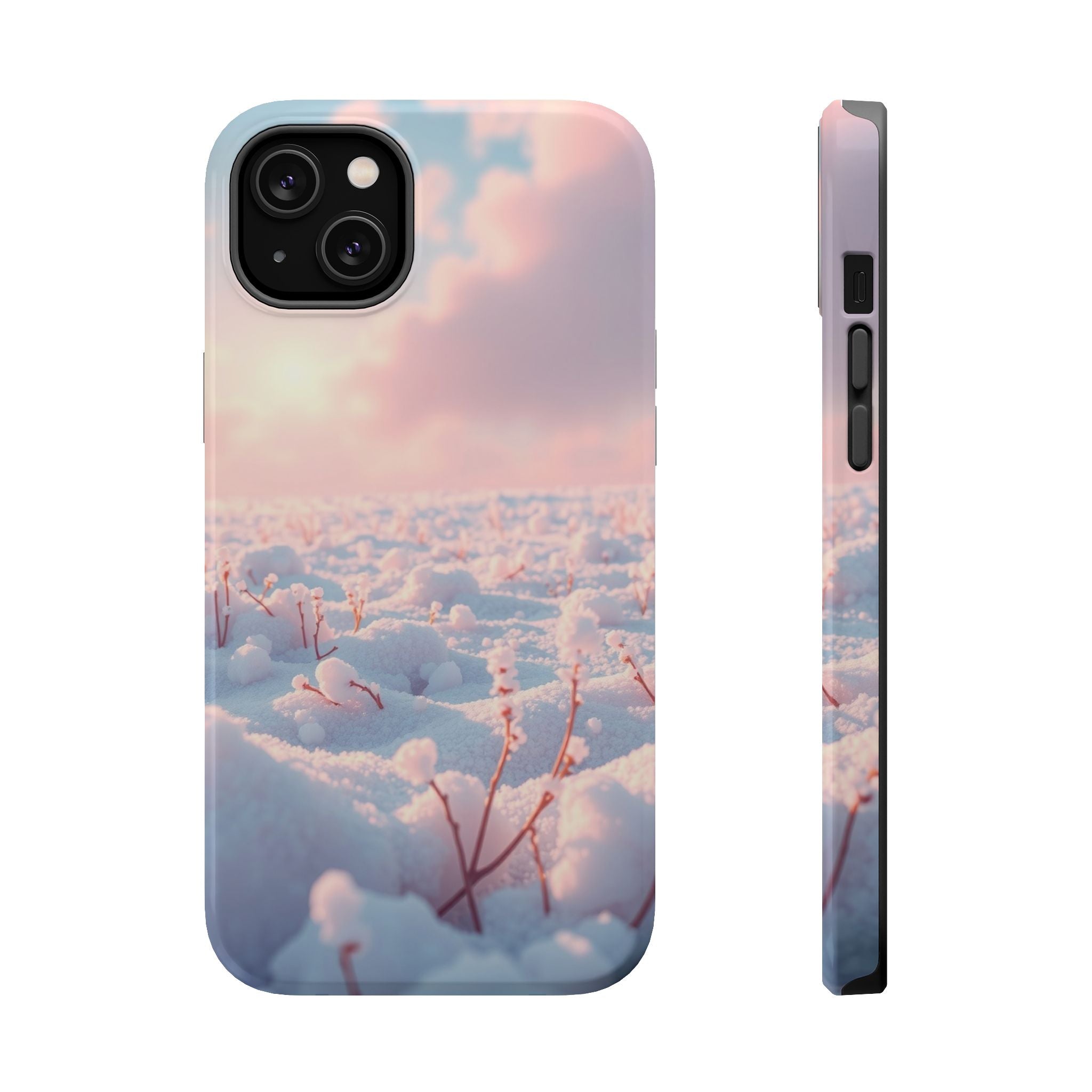 iPhone Snow Field Enchanted Art 13 Bold Modern Everyday Snap Case · iPhone Case