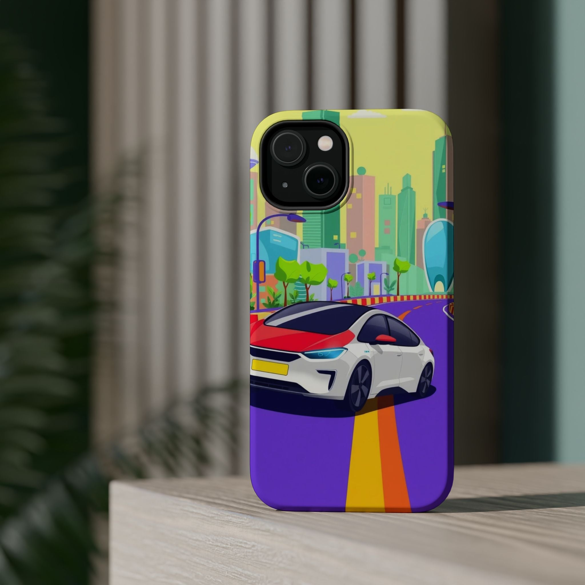 iPhone Electric Car Future Kids Fun Phone Case Gift Slim Snap Case · iPhone Case
