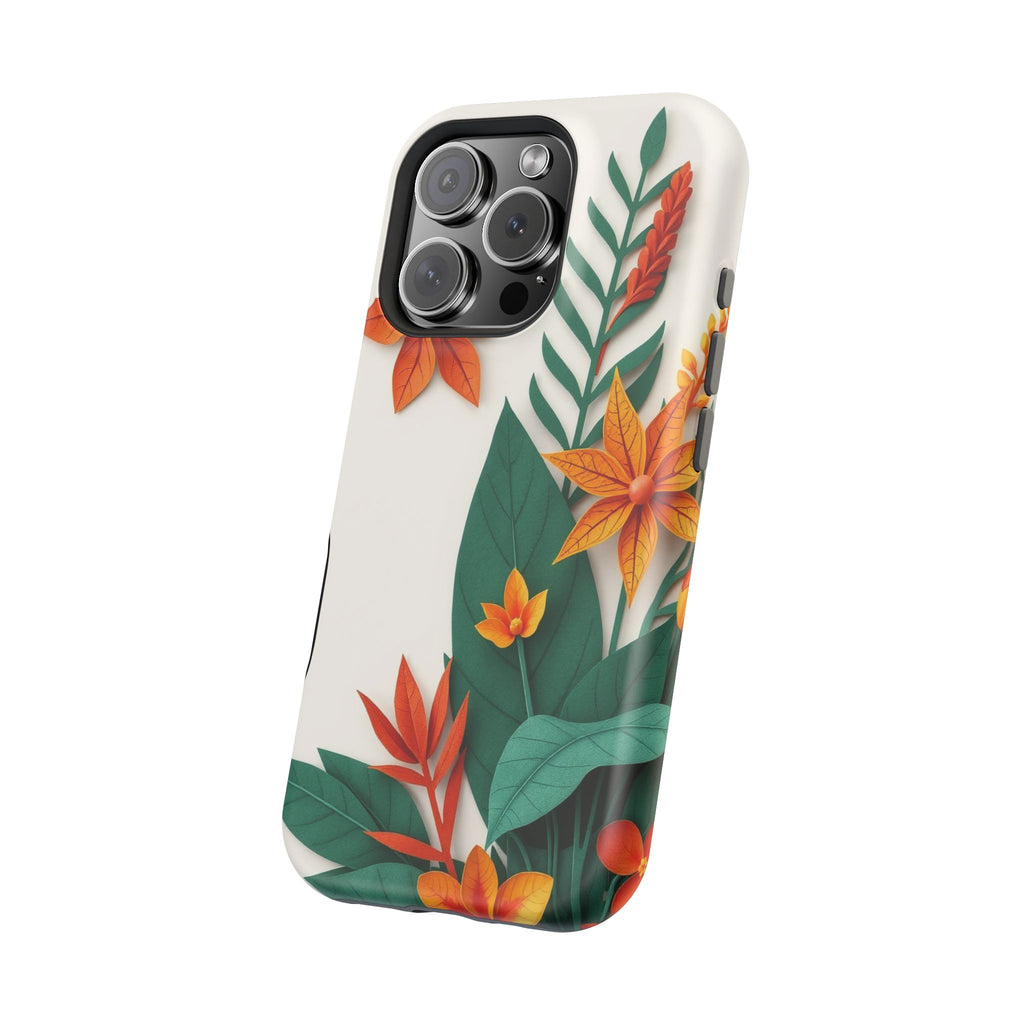 iPhone Jungle Floral Paper Cut Art Bold Modern Everyday Snap Case · iPhone Case