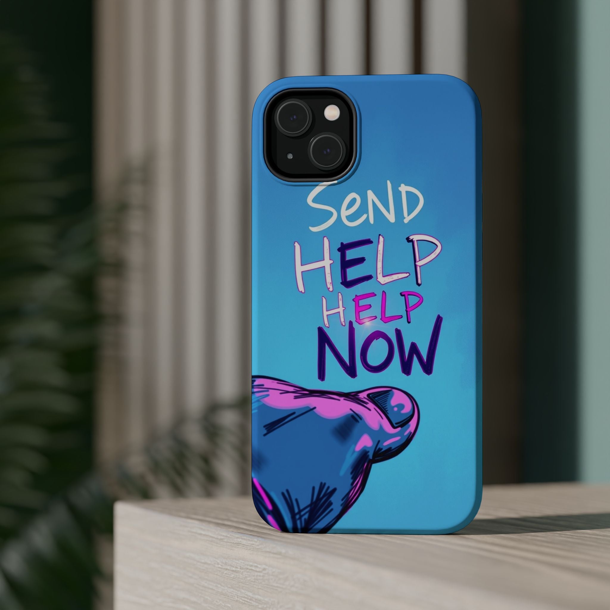 iPhone Radiant Send Help Now Design Slim Everyday Designer Case · iPhone Case