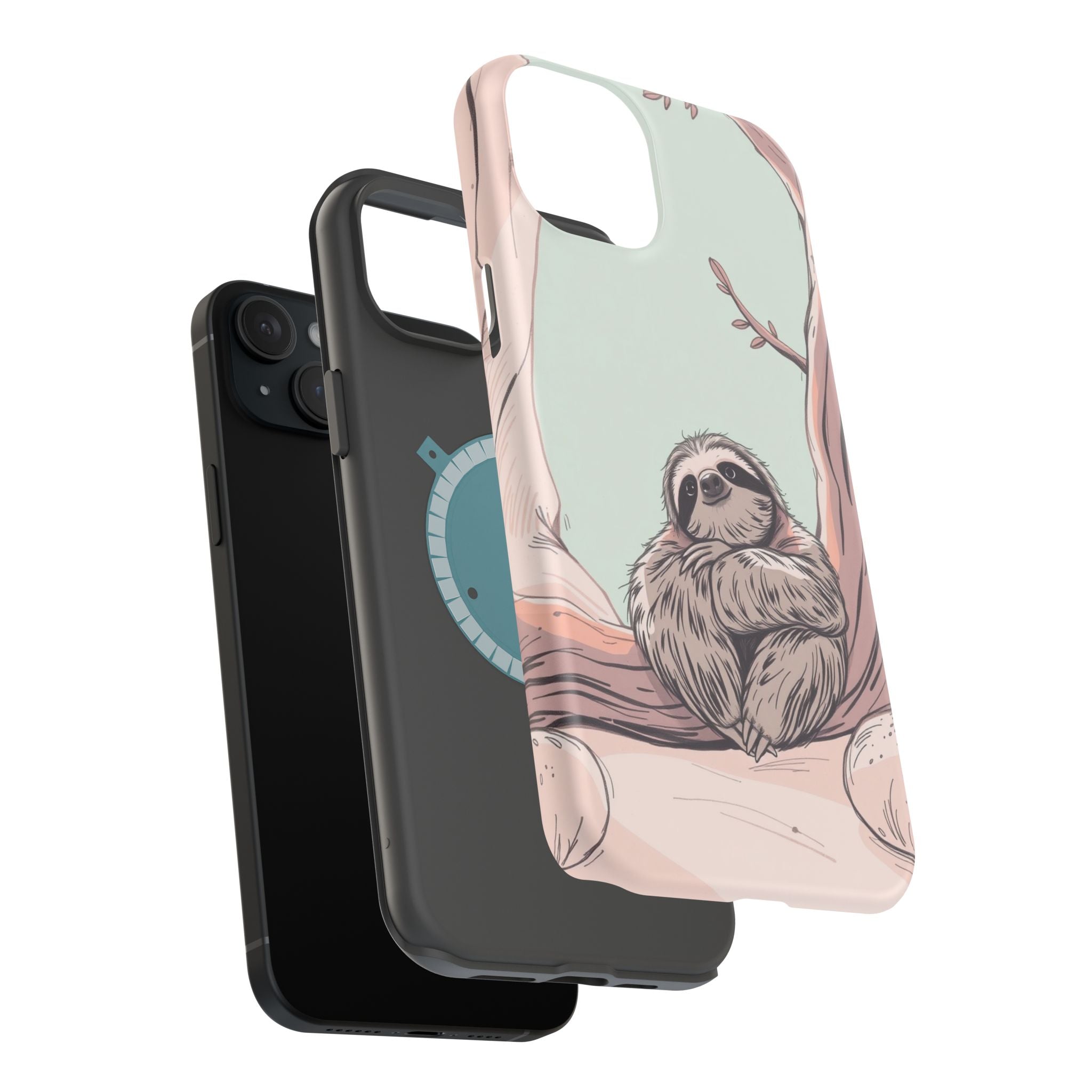 iPhone Cozy Sloth Mode Hand-Drawn Sketch Slim Everyday Designer Case · iPhone Ca