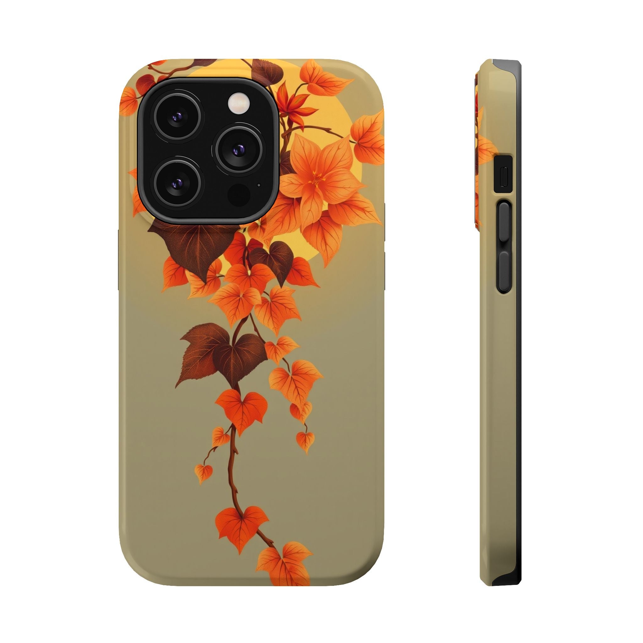 iPhone Sunset Amber And Peach Art Nouveau Vine Soft iPhone Finish · iPhone Case
