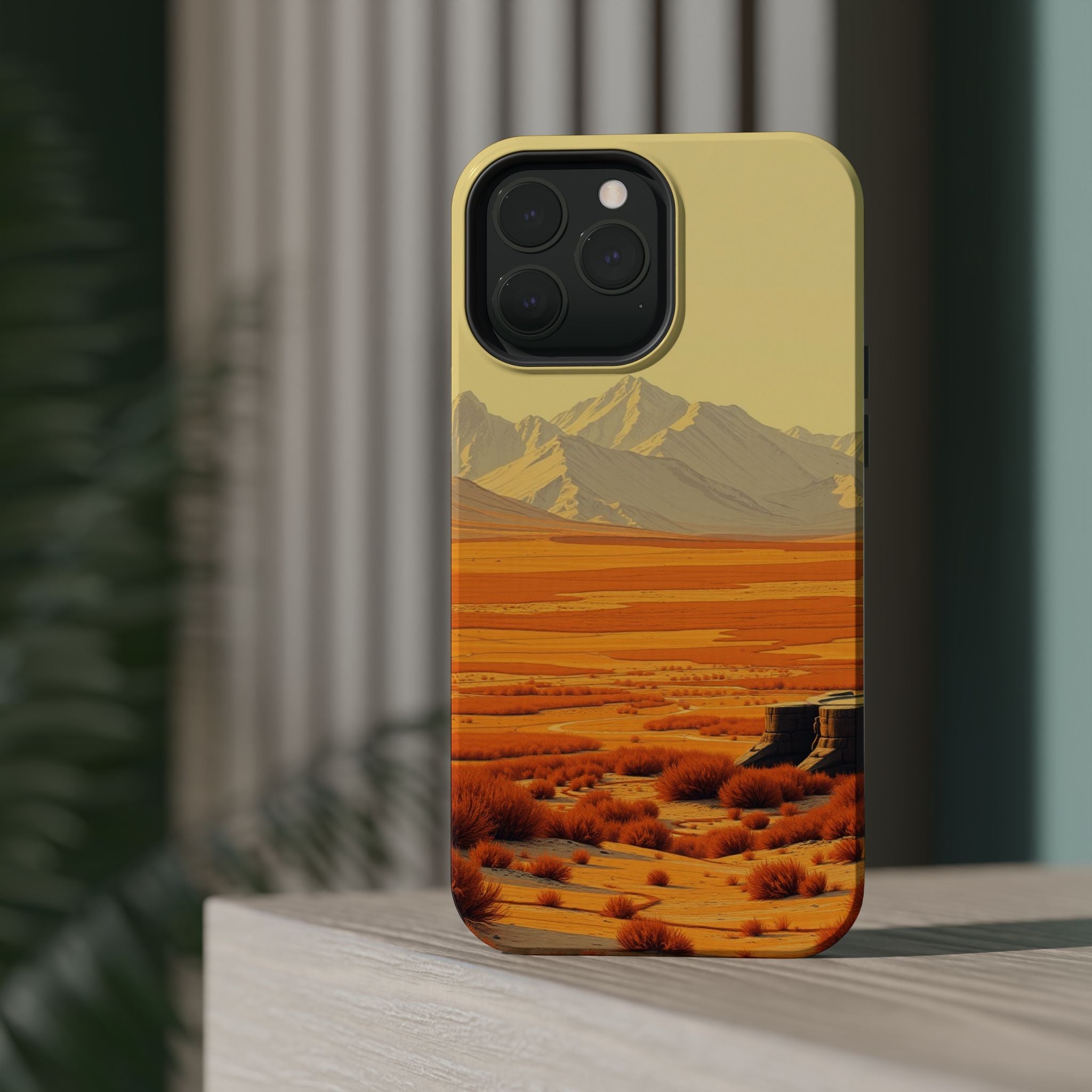 iPhone Mustard And Rust Tundra Expanse Slim Everyday Designer Case · iPhone Case