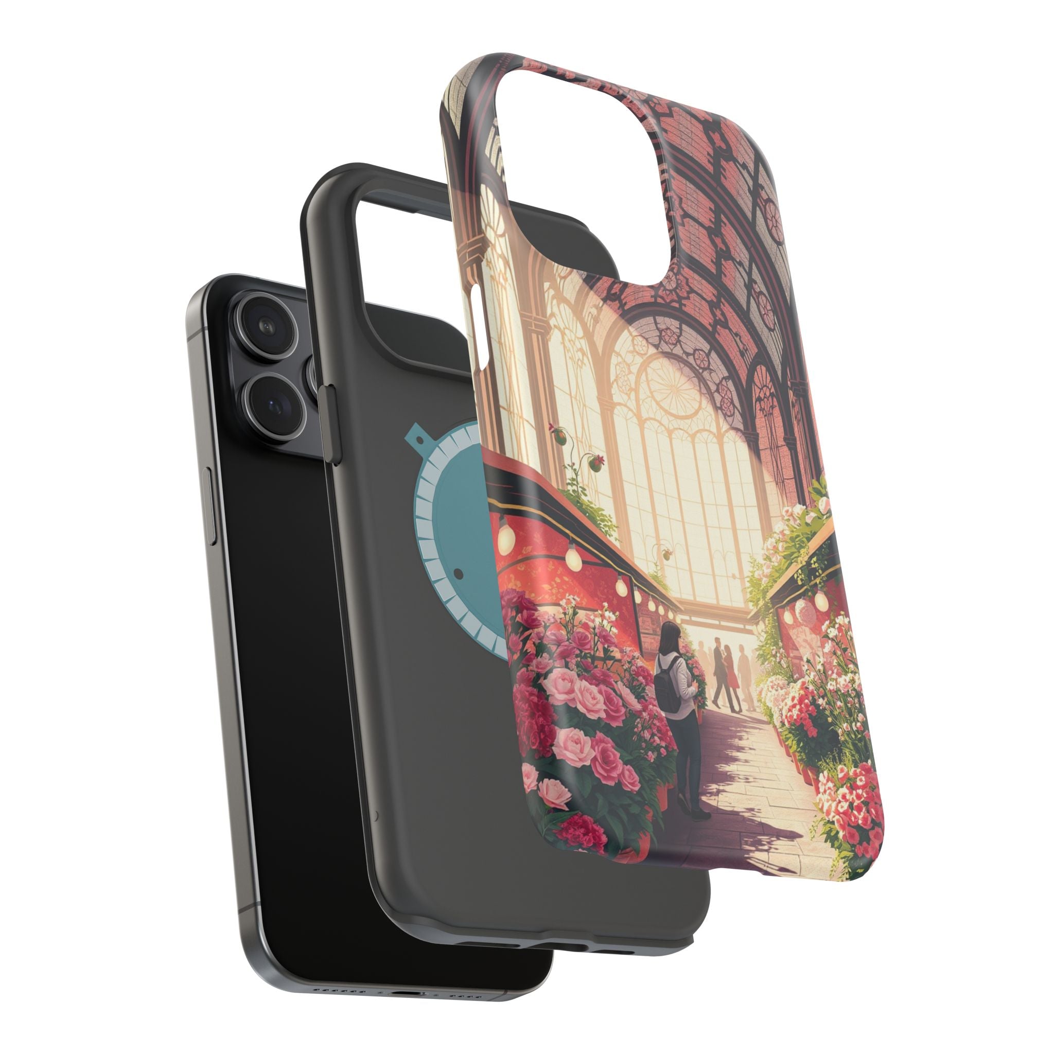 iPhone Flower Market Stained Glass Bold Modern Everyday Snap Case · iPhone Case