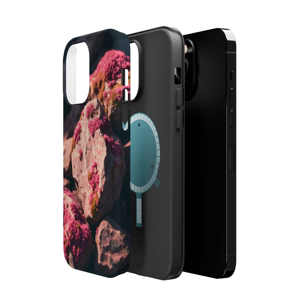 iPhone Rose Pink And Cream Moss Covered Rocks Clean iPhone 15 Minimal · iPhone C