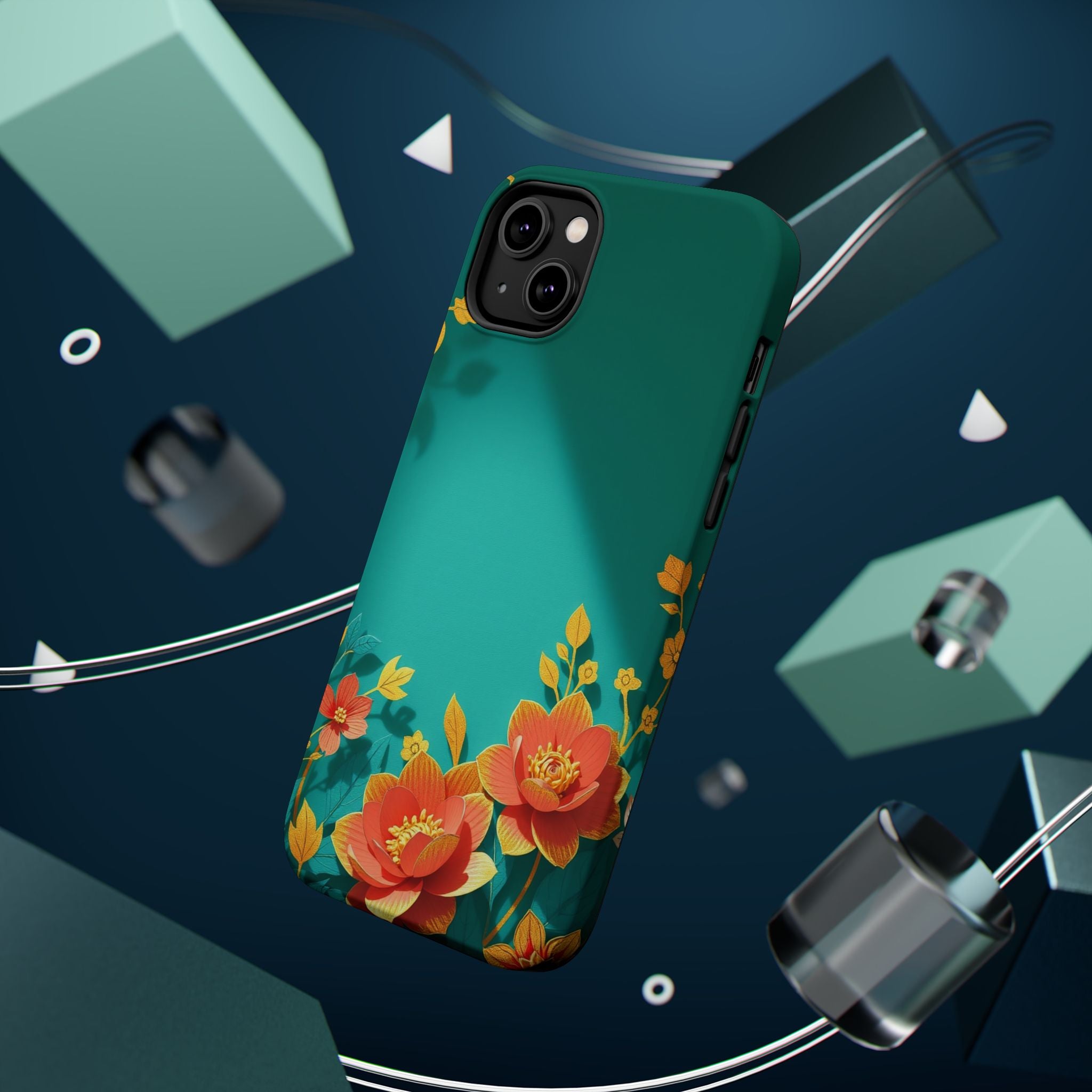 iPhone Floral Gold Foil Paper Cut Art Slim Everyday Designer Case · iPhone Case