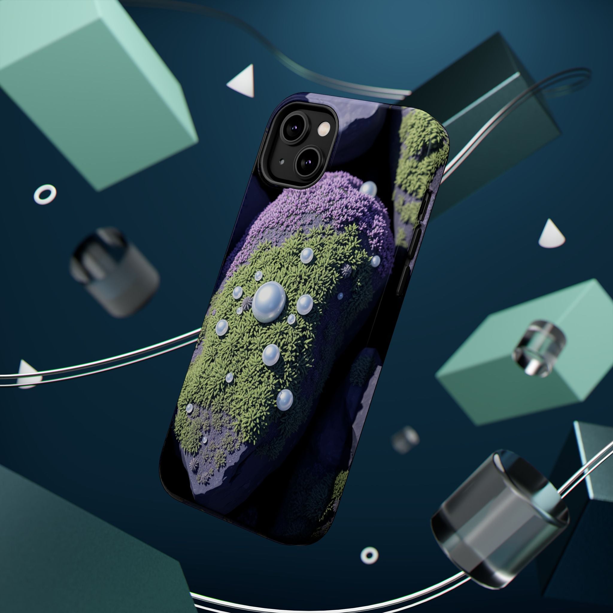 iPhone Moss Covered Rocks Electric Art Slim Everyday Designer Case · iPhone Case