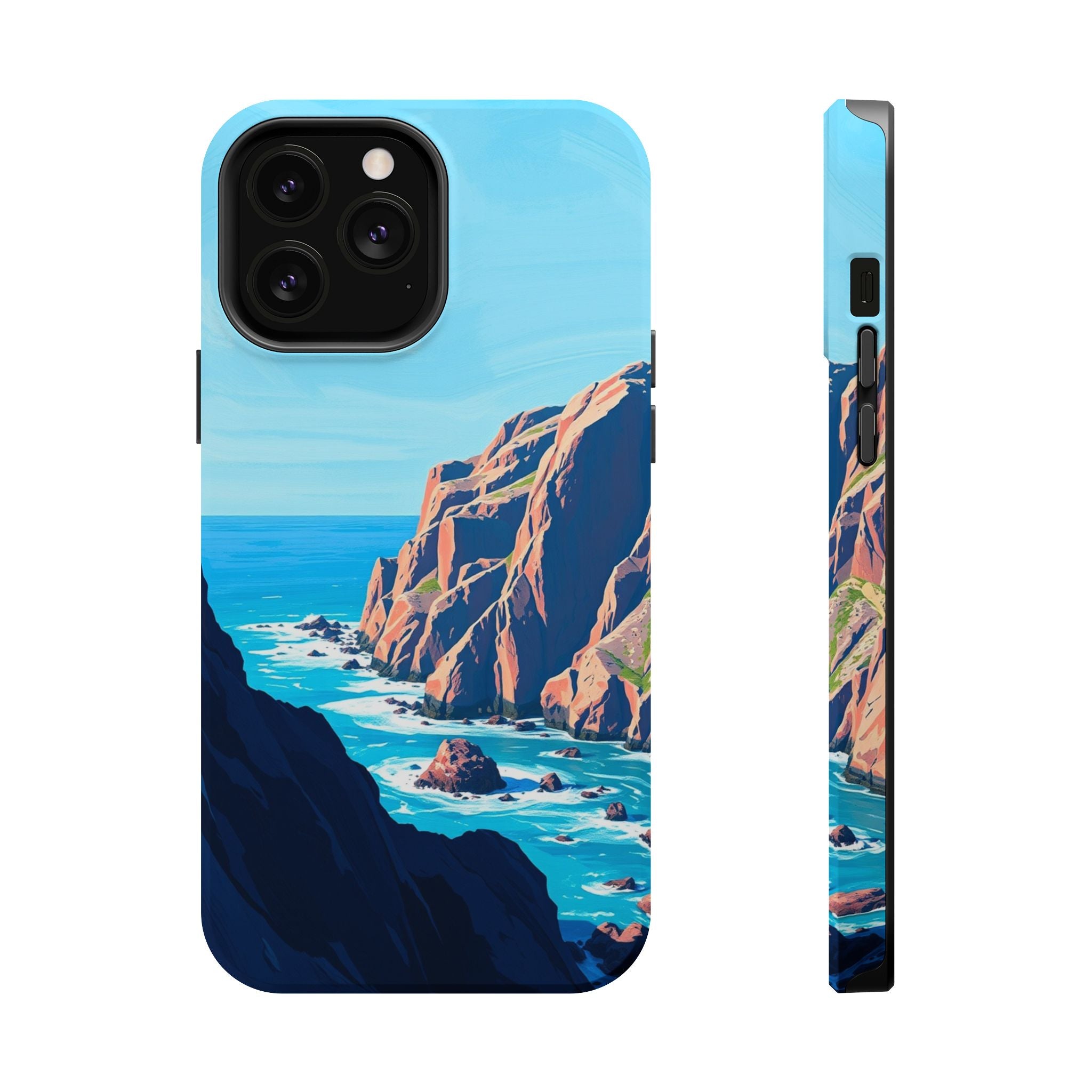iPhone Rocky Coastline Oil Painting Impressionist iPhone Clean Minimal · iPhone
