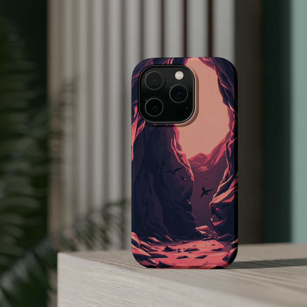 iPhone Rose Pink And Cream Dark Crystal Cave Slim Everyday Designer Case · iPhon