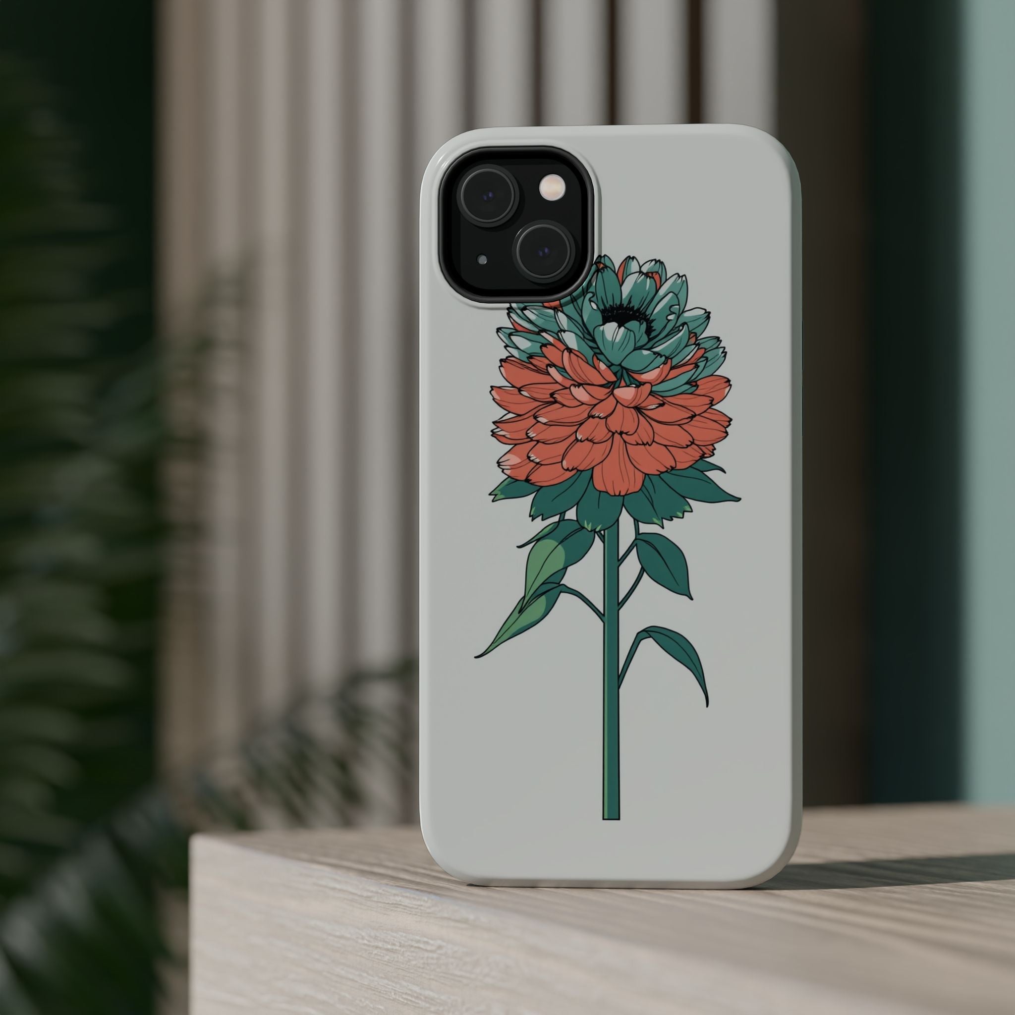 iPhone Serene Ranunculus Stack Design Slim Everyday Designer Case · iPhone Case