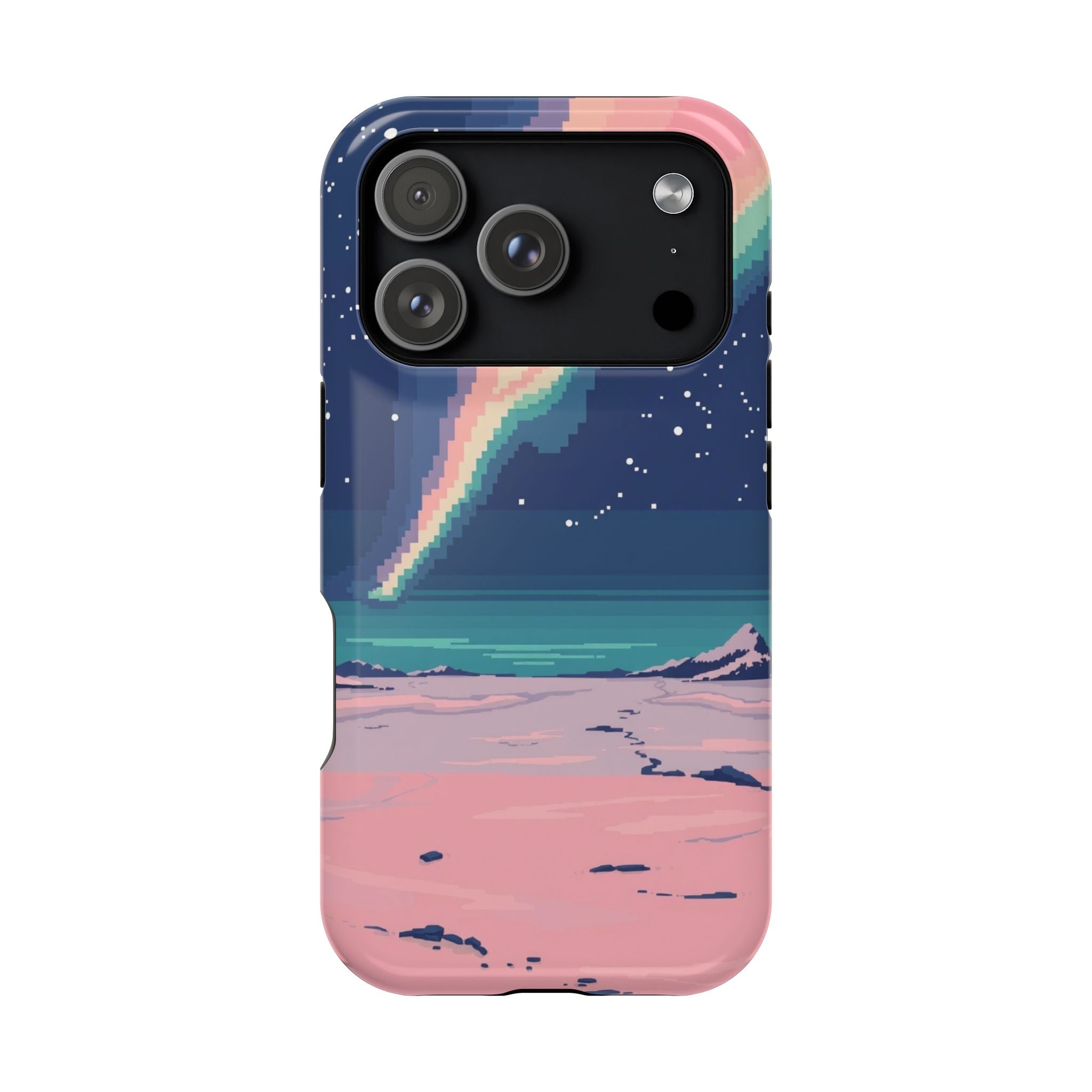 iPhone Mint And Blush Northern Lights Slim Everyday Designer Case · iPhone Case