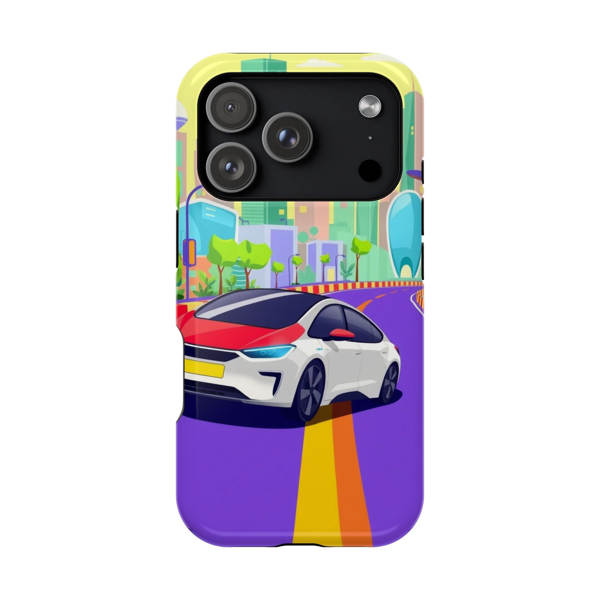 iPhone Electric Car Future Kids Fun Phone Case Gift Slim Snap Case · iPhone Case
