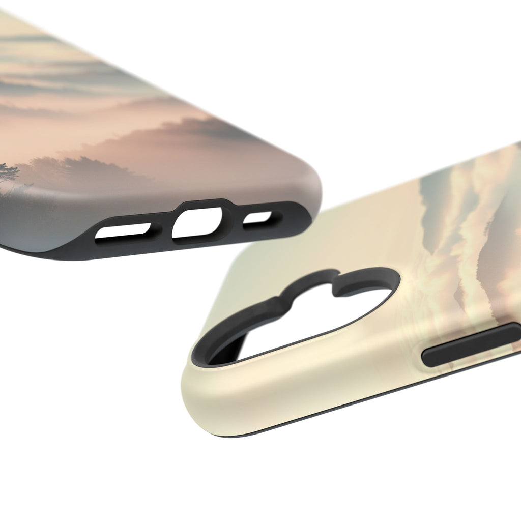 iPhone Mint And Blush Fog Rolling Over Hills Slim iPhone Everyday · iPhone Case